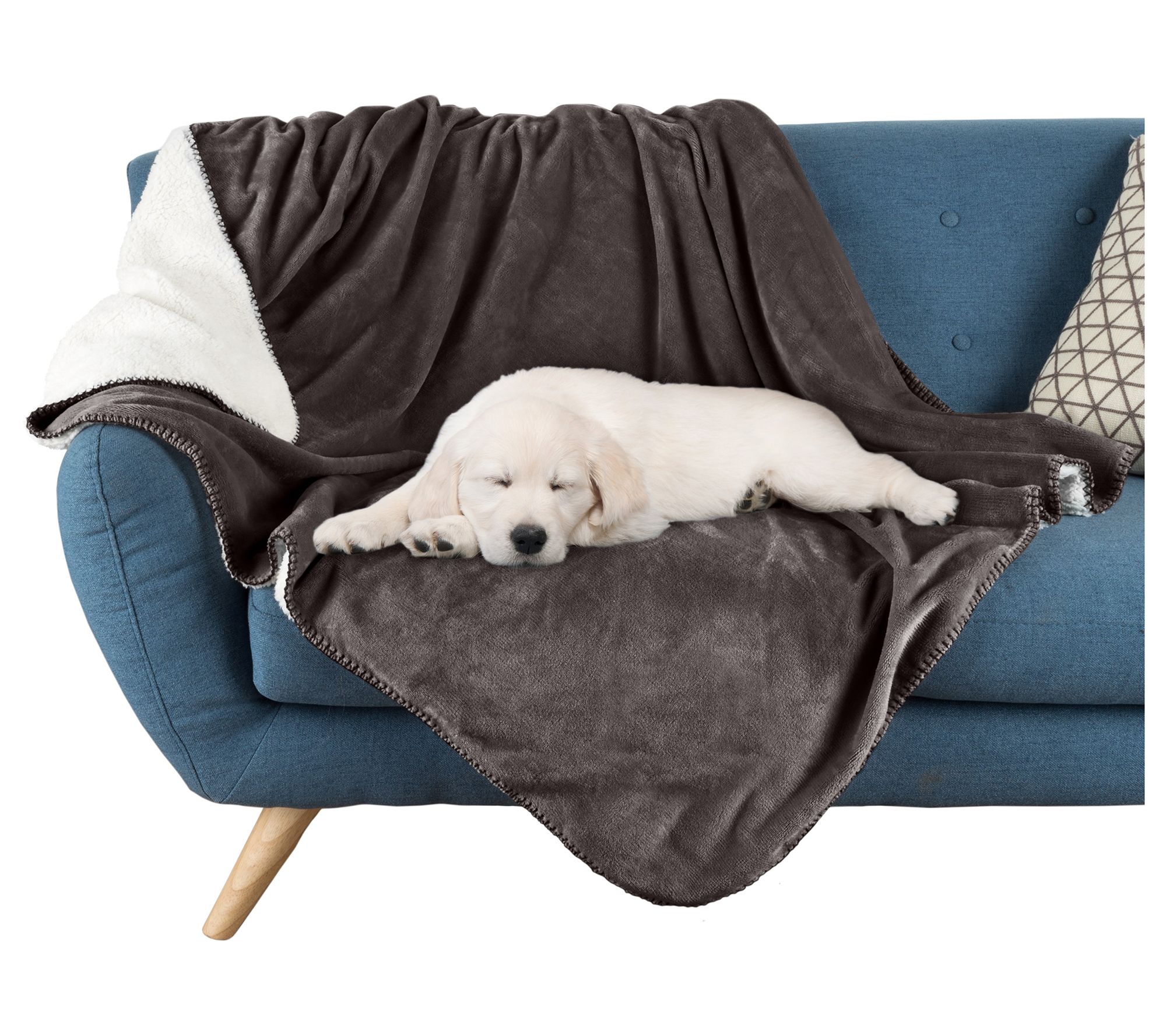 Petmaker 60x80 Reversible Sherpa Throw Pet Blanket