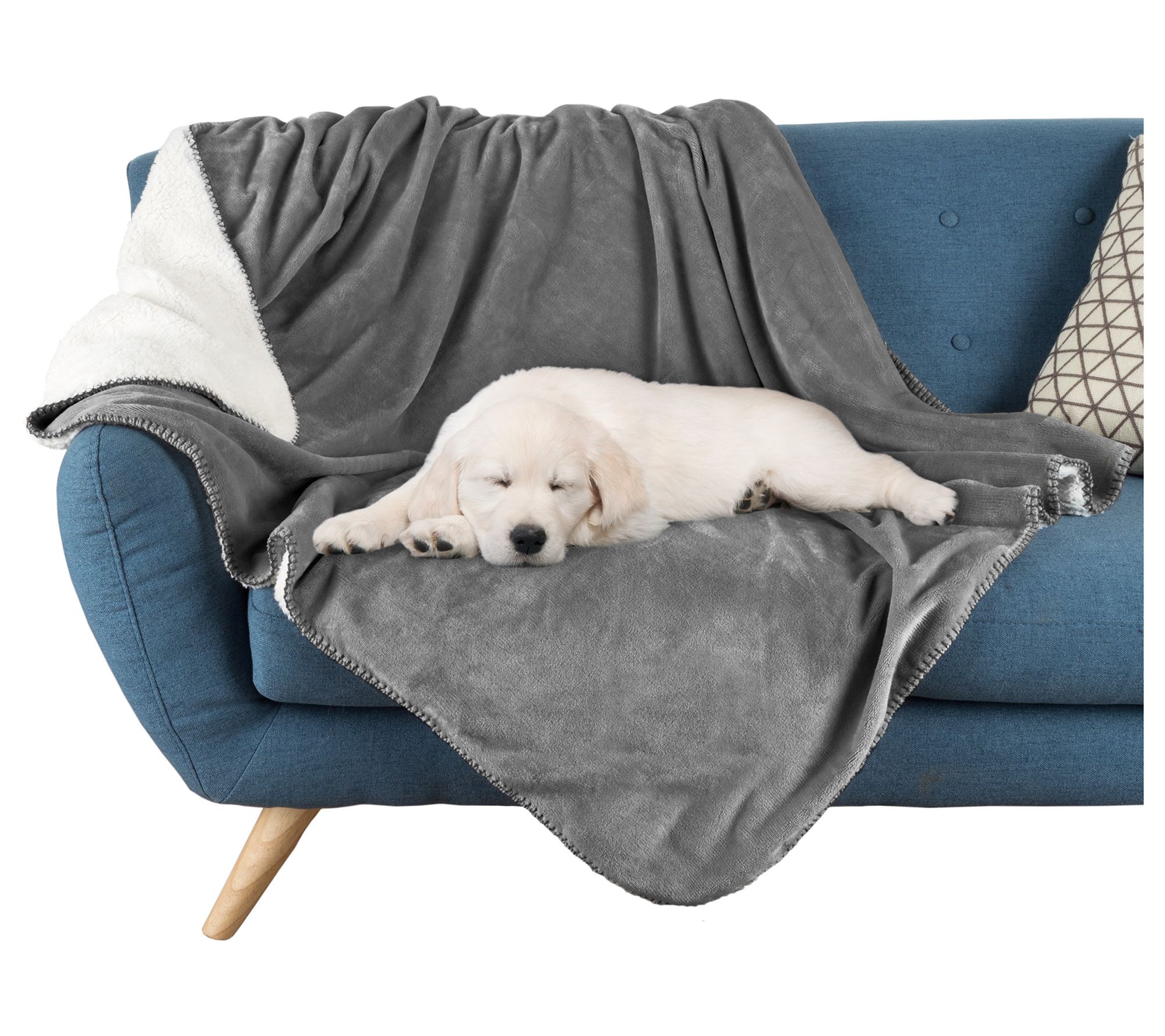 Petmaker 60x80 Reversible Sherpa Throw Pet Blanket