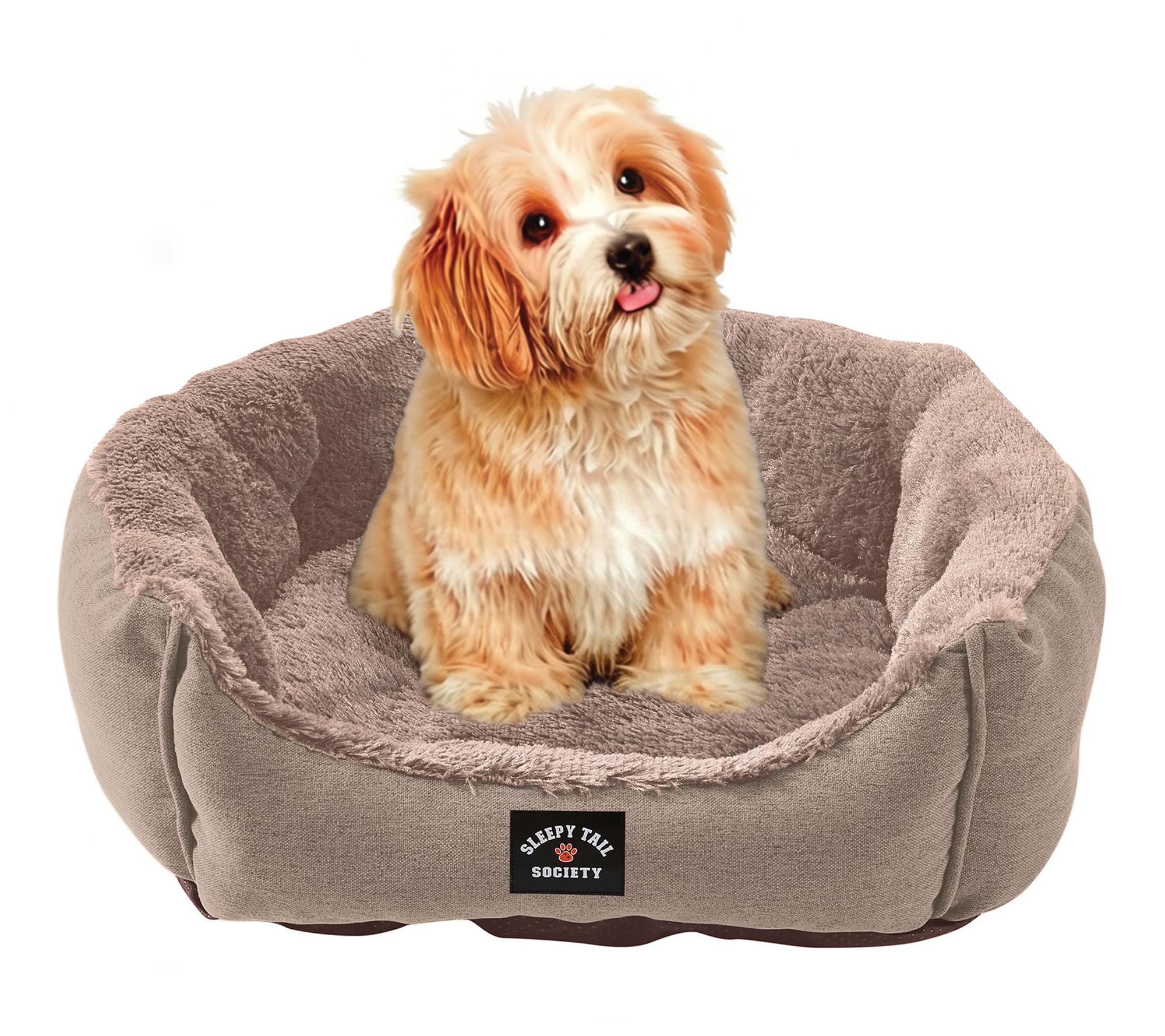 Sleepy Tail Society Medium Fluffy Cuddler Pet Bed