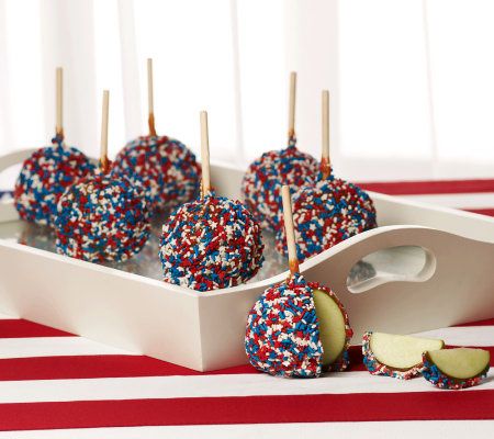 Mrs.Prindable's 10-pc. Stars & Stripes Summer Caramel Apple Assortment