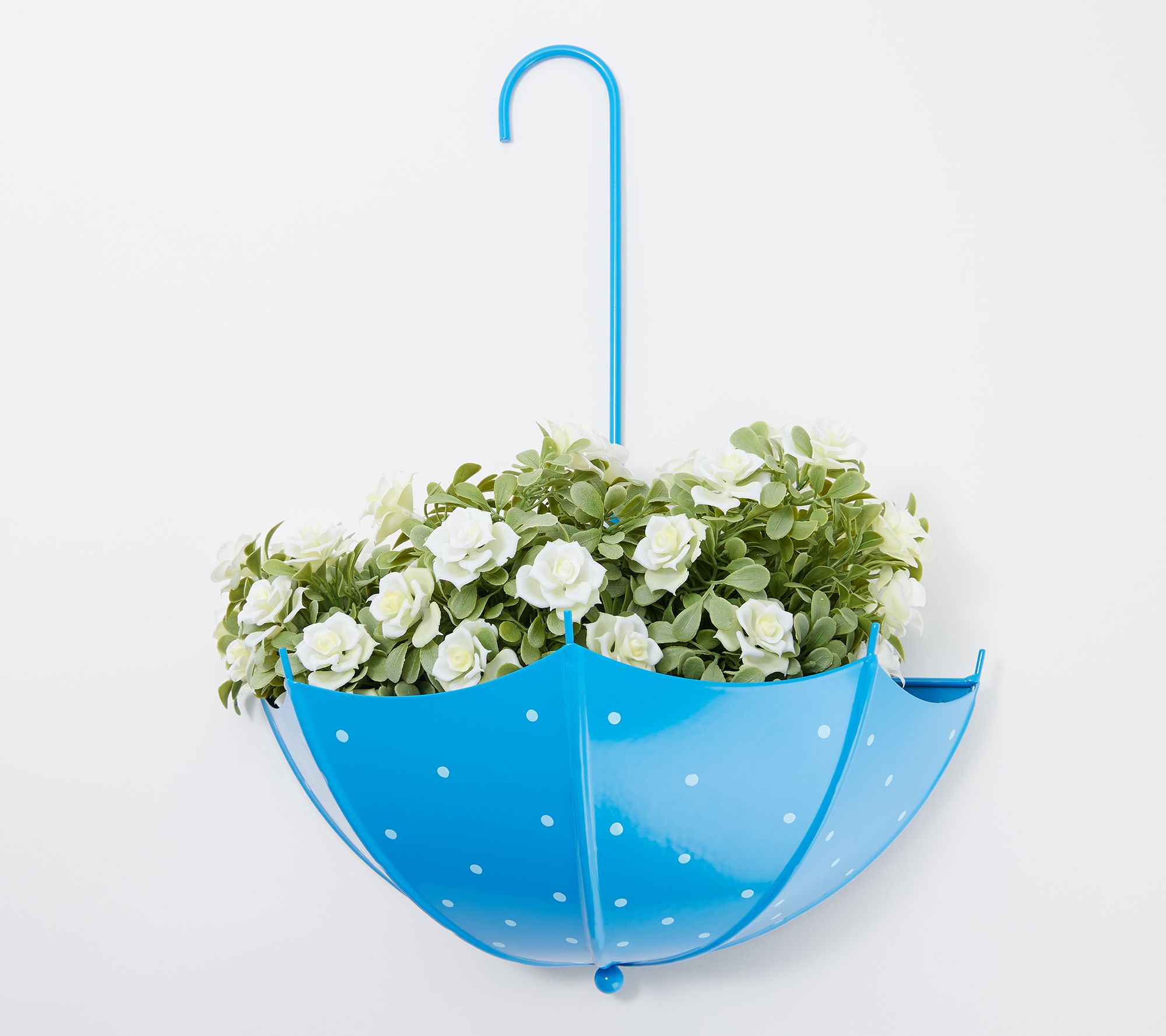 Plow & Hearth Umbrella Planter with Faux Plants