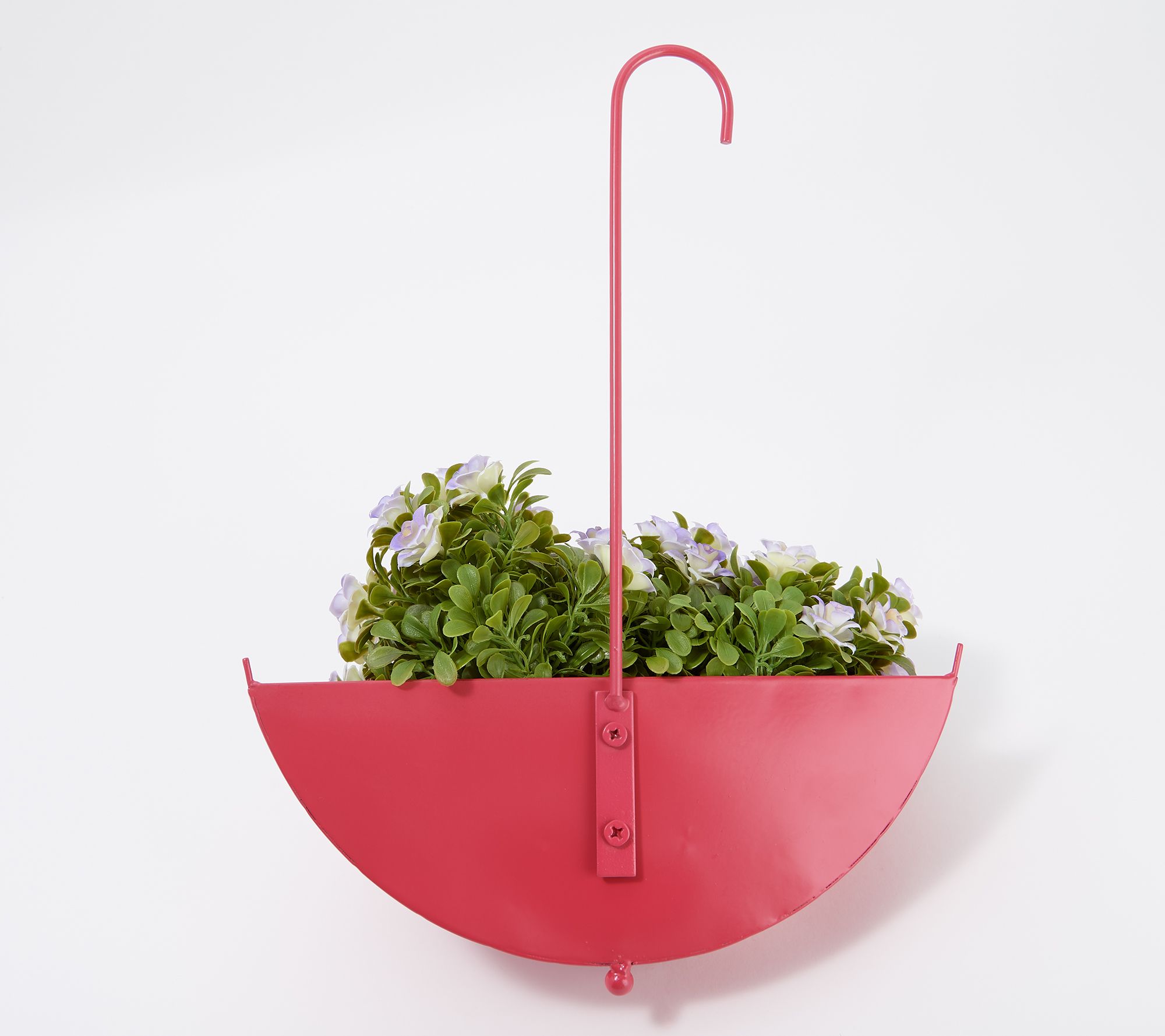Plow & Hearth Umbrella Planter with Faux Plants