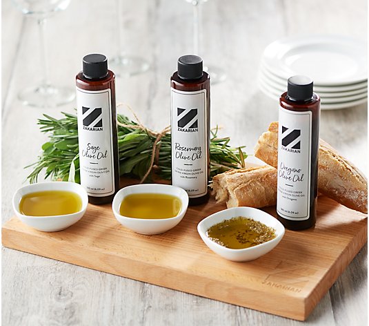 Geoffrey Zakarian Set of 3 Herb Cold Fused Olive Oils