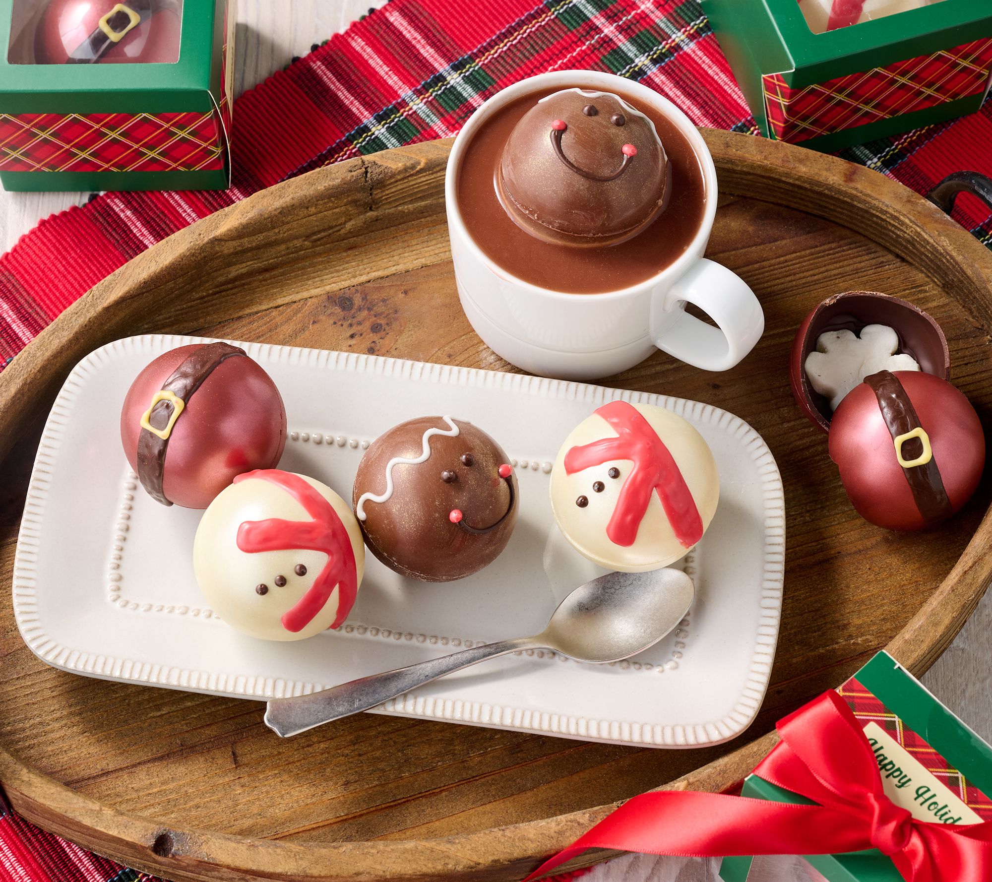 SH 11/4 Chocolate Works (9) Holiday Character Hot Cocoa Bombs