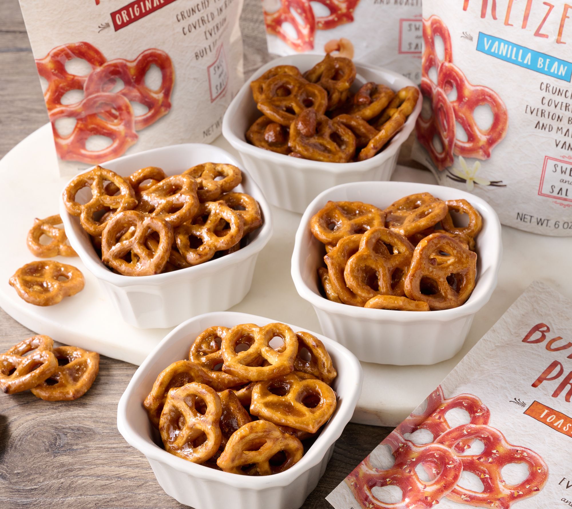 Everton Toffee (4) 6oz Bags Premium Butter Toffee Pretzels