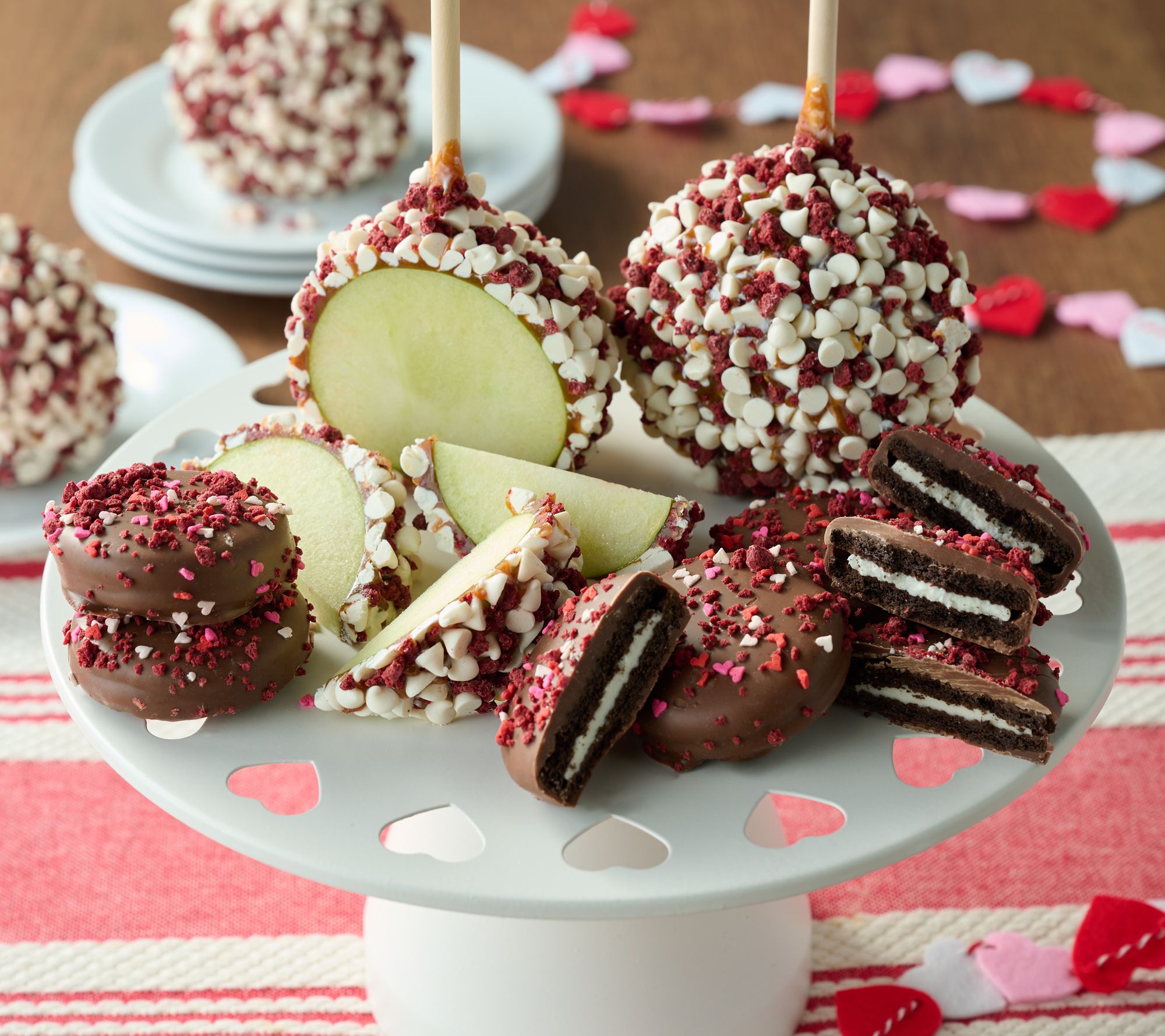 Mrs. Prindables 12pc Valentines Red Velvet Apple & Cookie Assortment