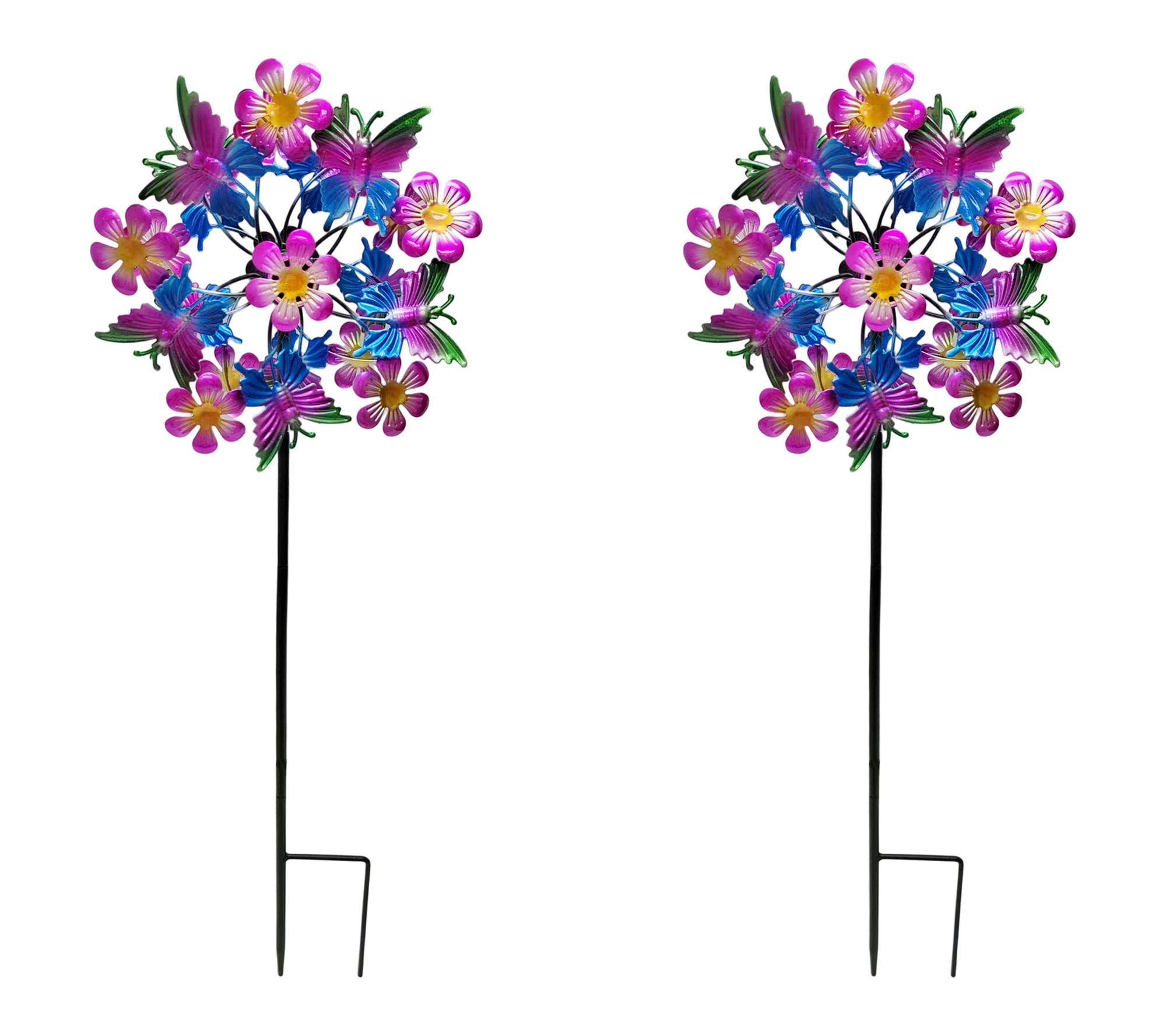 "As Is" Temp-tations Outdoors Set of 2 Mini Wind Spinners
