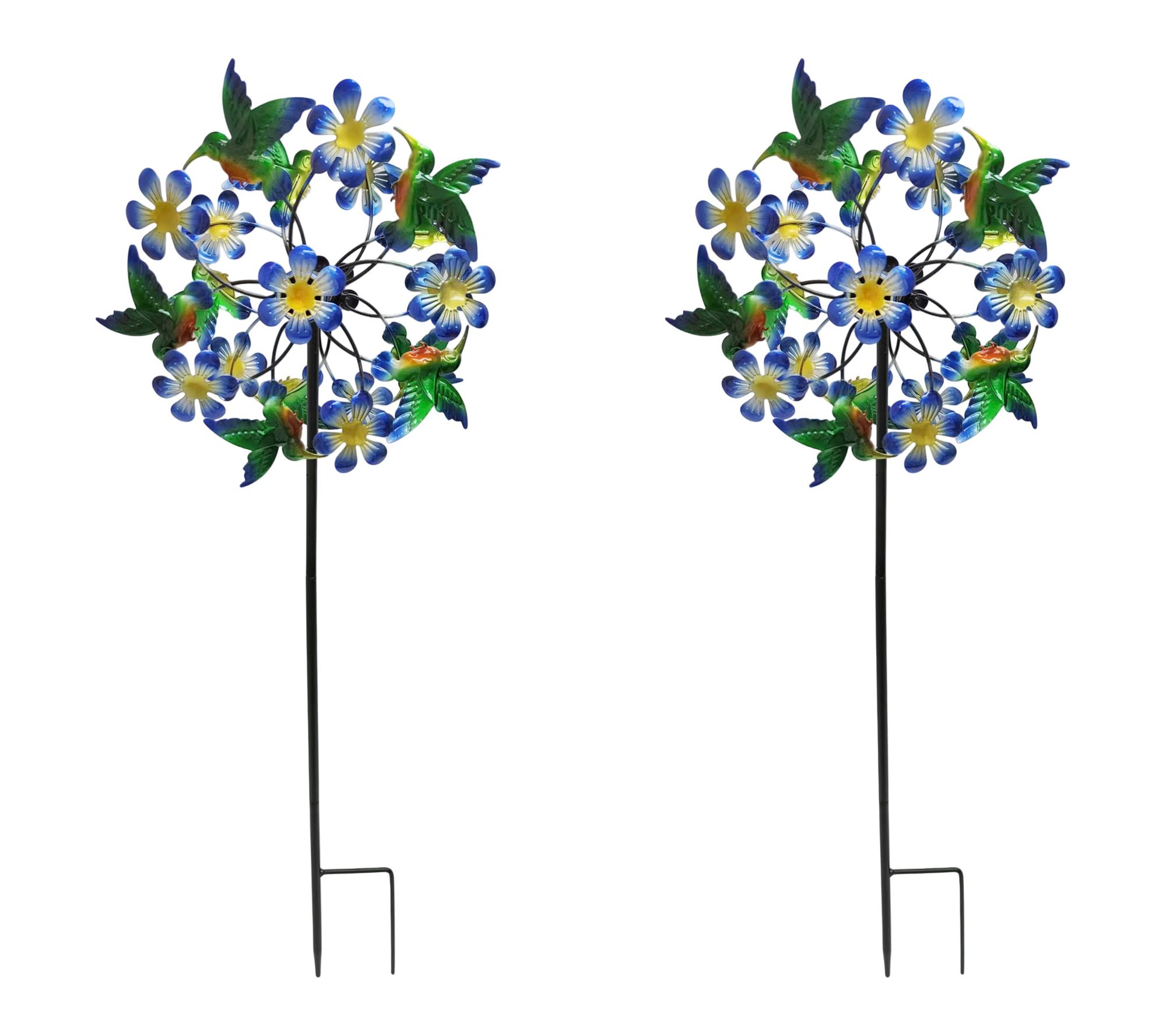 "As Is" Temp-tations Outdoors Set of 2 Mini Wind Spinners