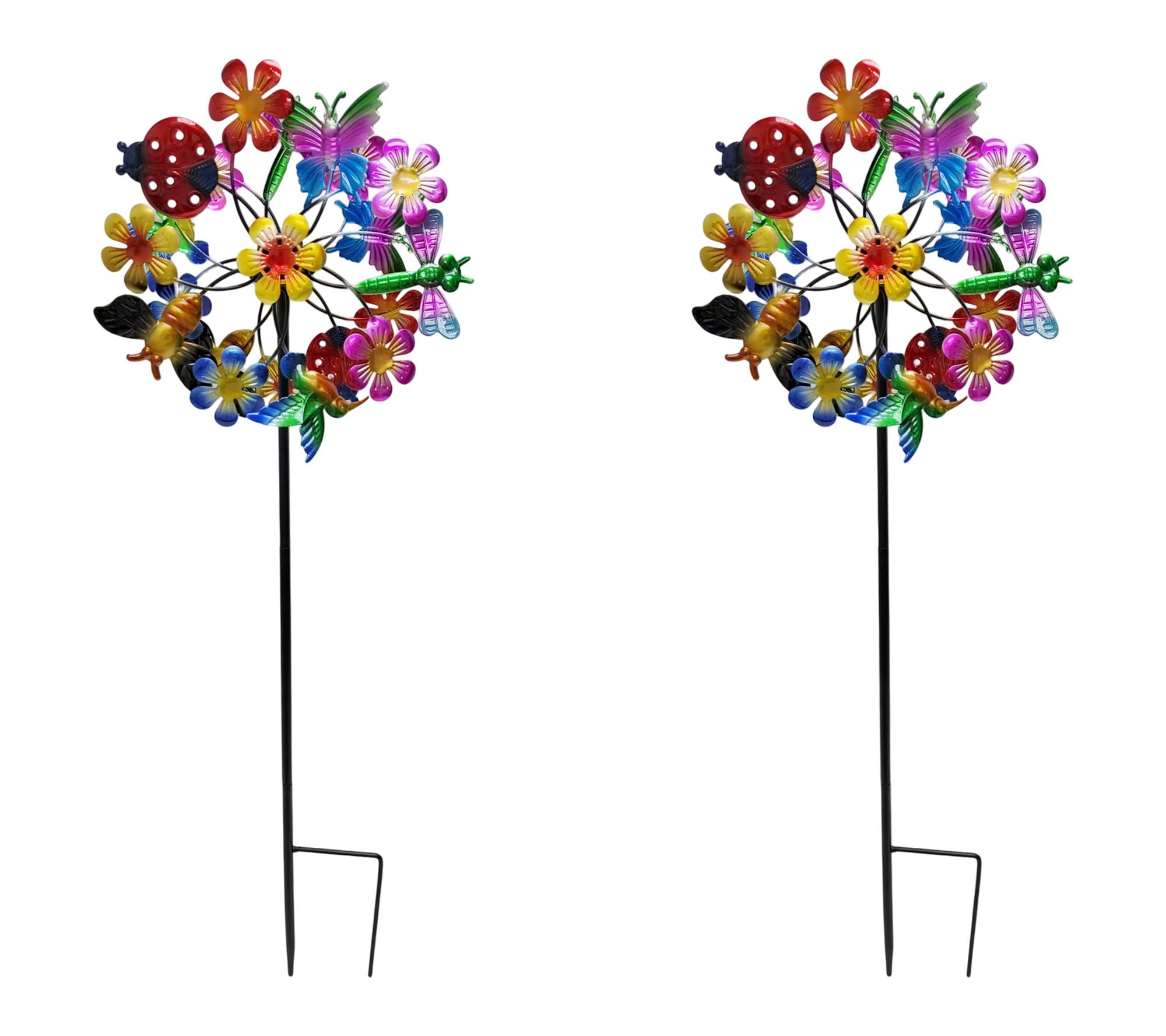 "As Is" Temp-tations Outdoors Set of 2 Mini Wind Spinners