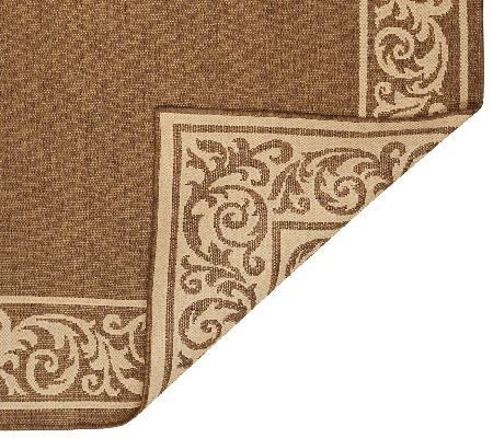 Veranda Living 5' x 7' Border Scroll Indoor/Outdoor Reversible Rug ...