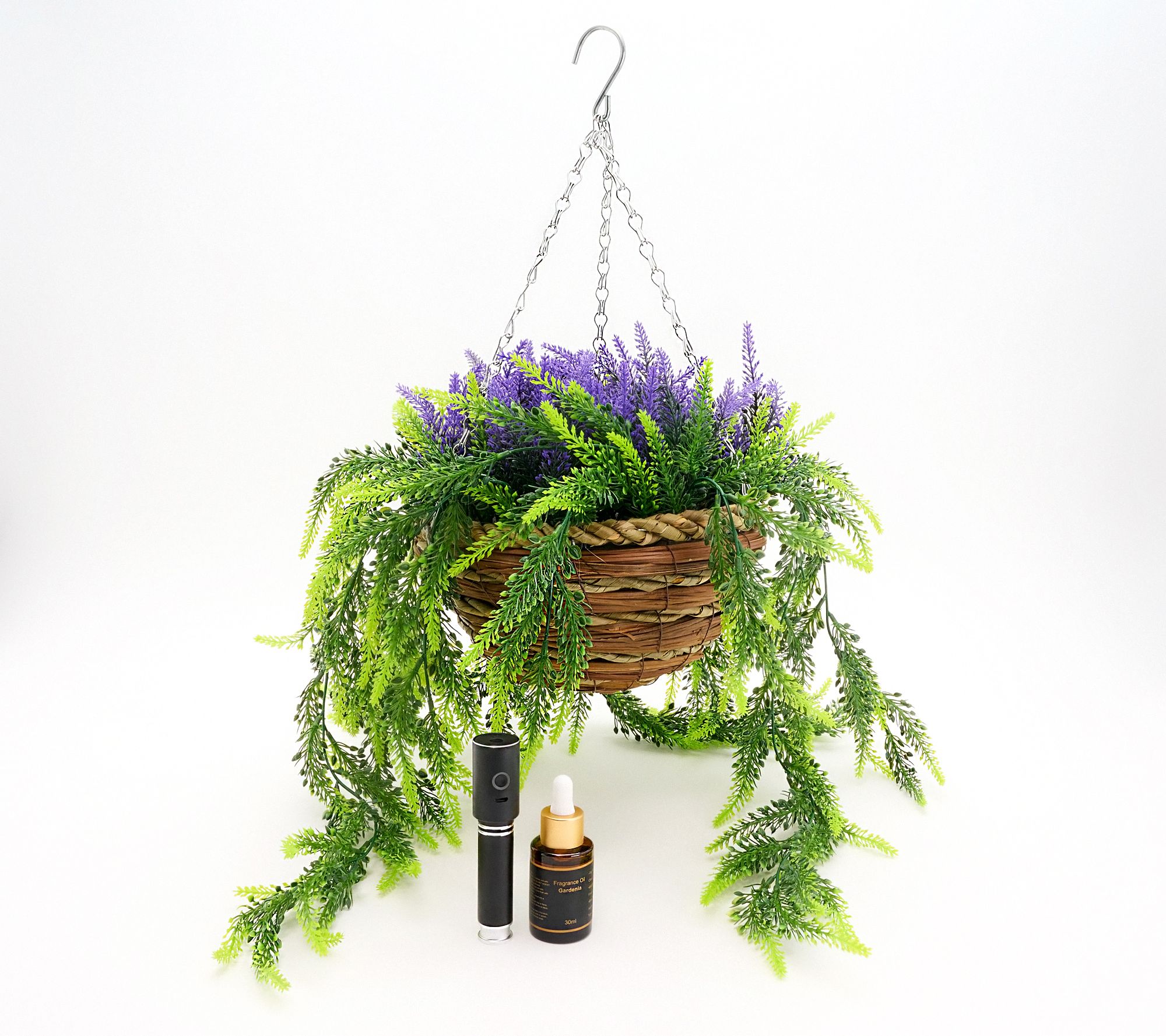 Bernini 16" Scented Diffusing Faux Floral Hanging Basket