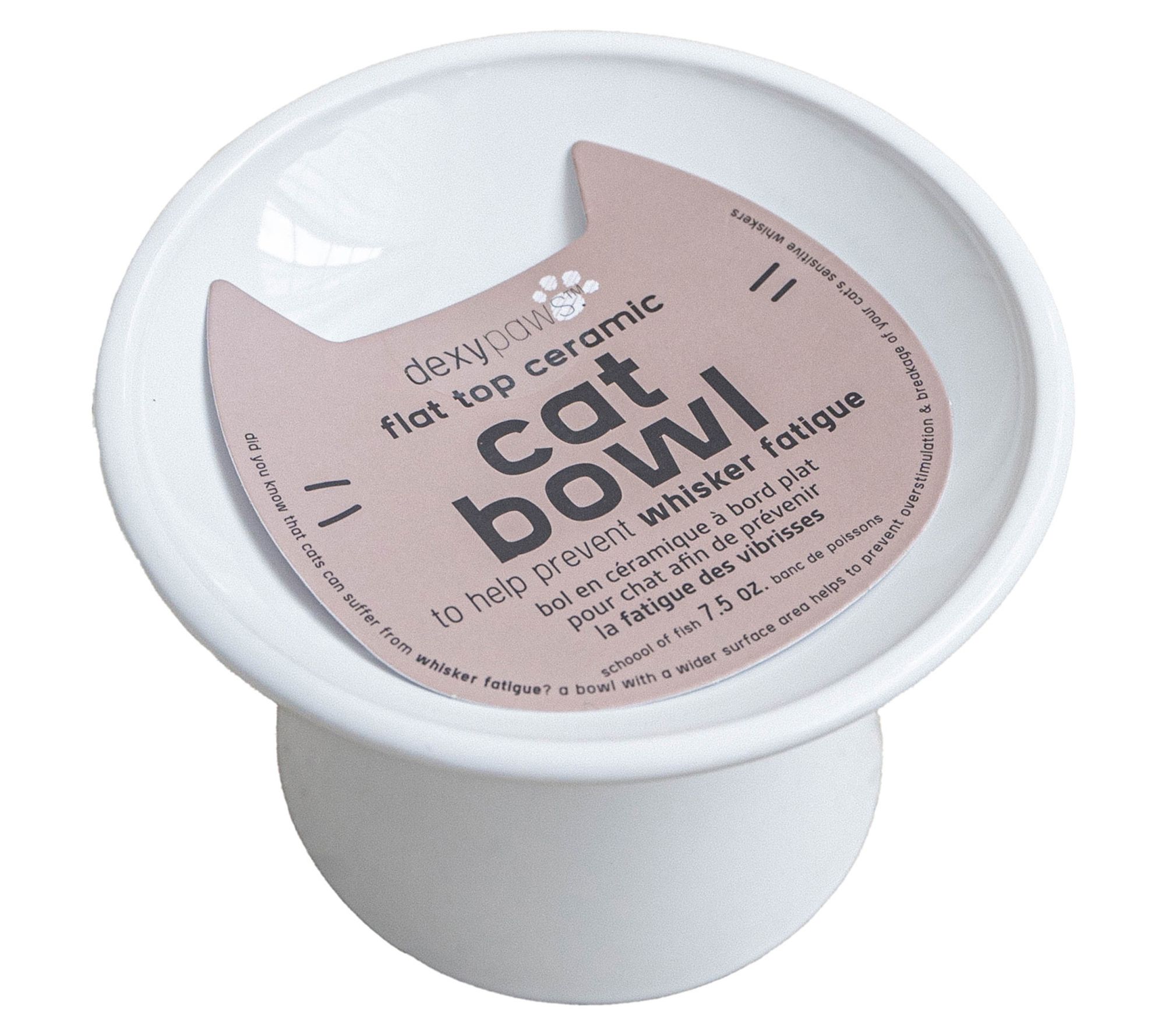 Dexypaws Flat Top Ceramic Cat Bowl