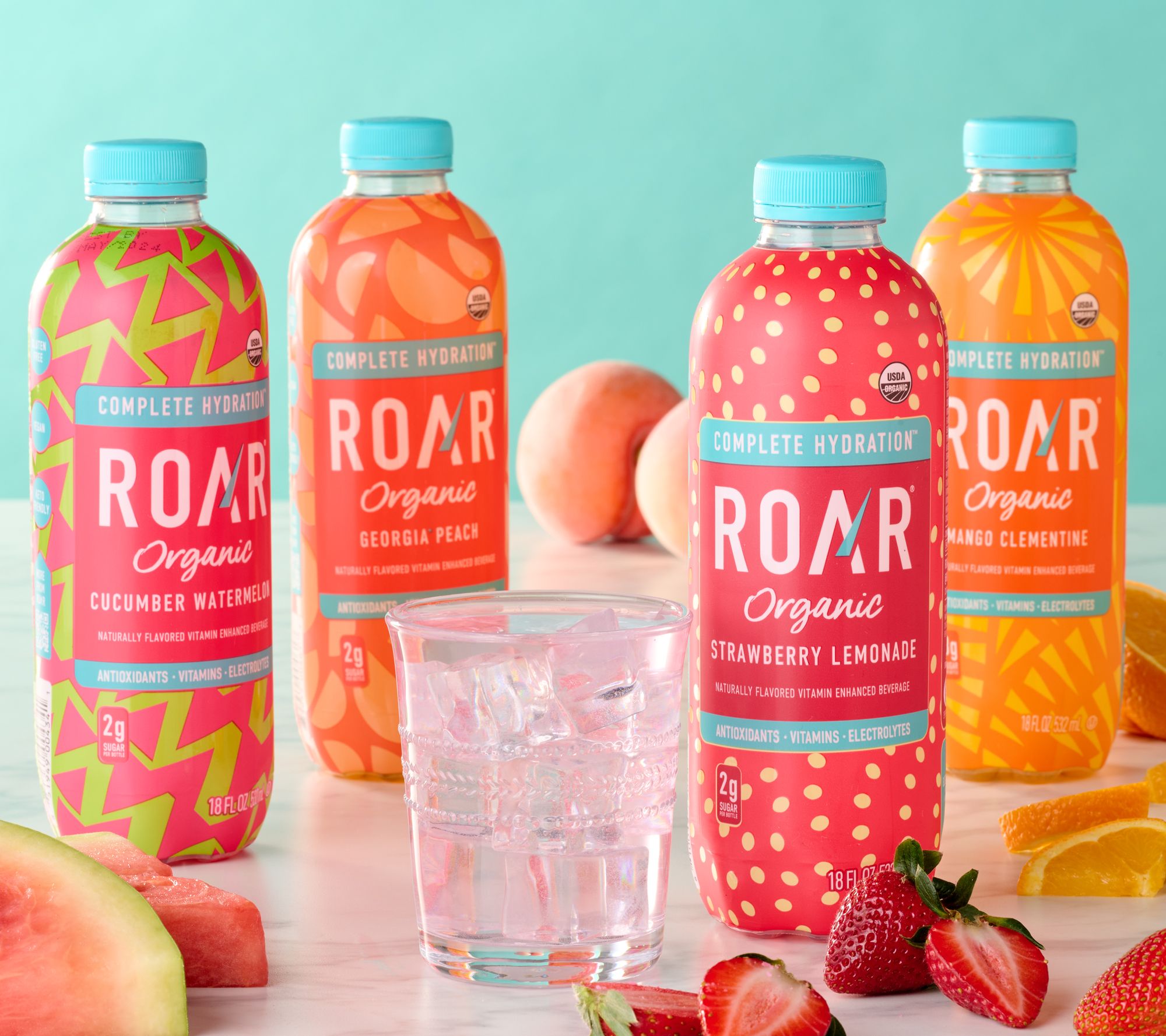 Roar Organic 12 18 oz. Bottles Electrolyte Beverages Auto-Delivery