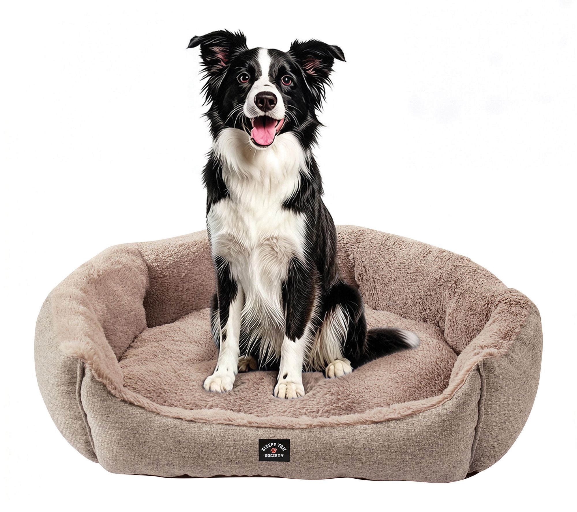 Sleepy Tail Society X-Large Fluffy Cuddler Pet Bed