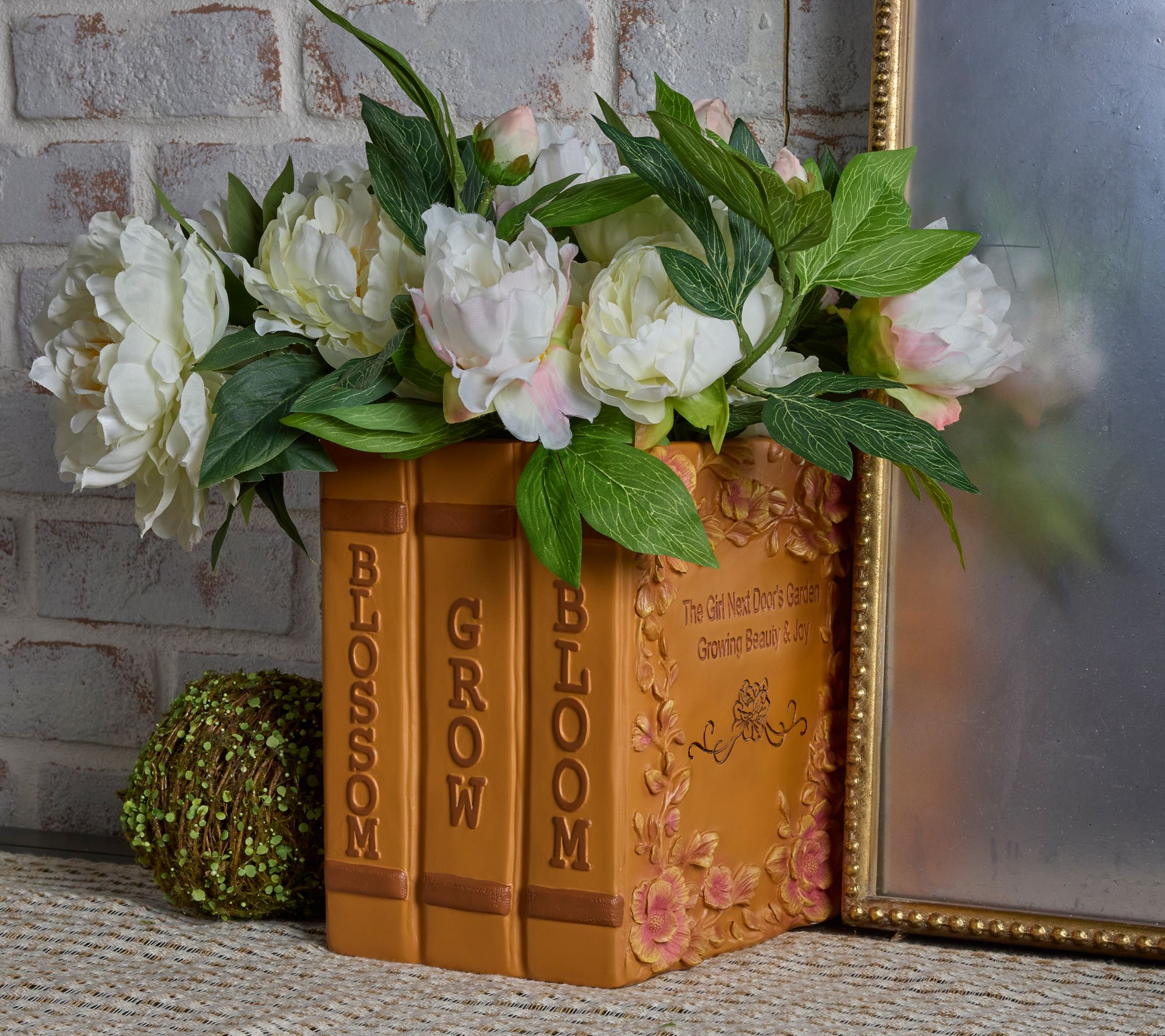 "As Is" Girl Next Door by Carolyn Gracie Gardening Book Planter