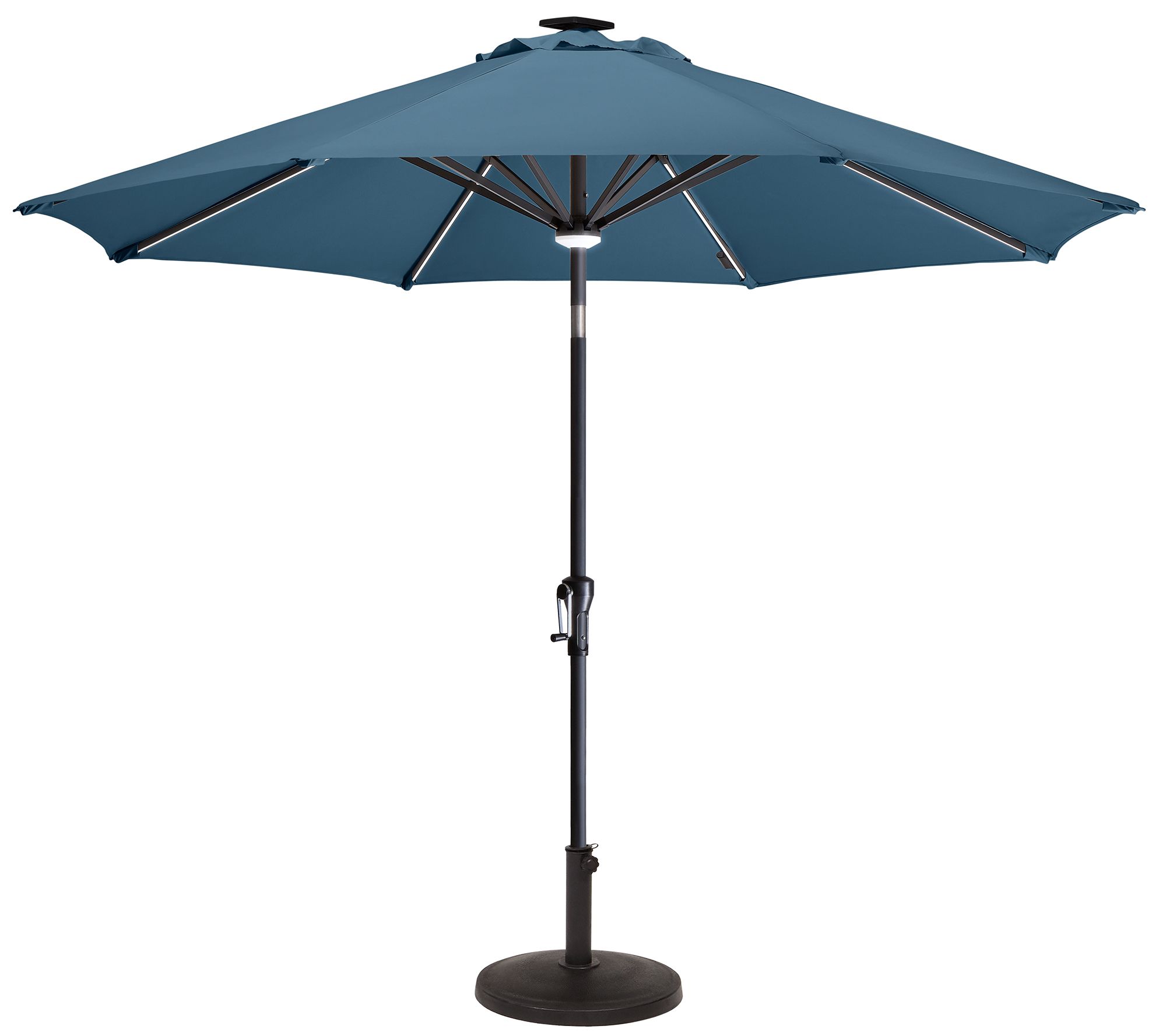 Classic Accessories Gardelle One 9' Solar LED Market Umbrella - QVC.com