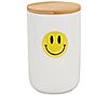 Bone Dry Smiley Face Ceramic Treat Canister