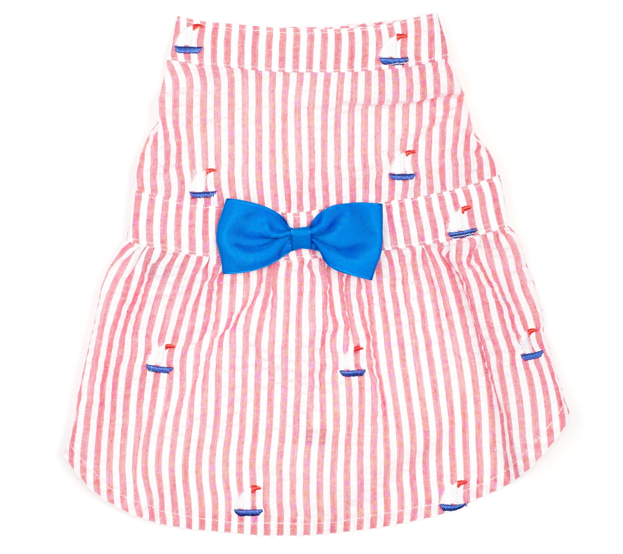 The Worthy Dog Red Stripe Sailboat Dress