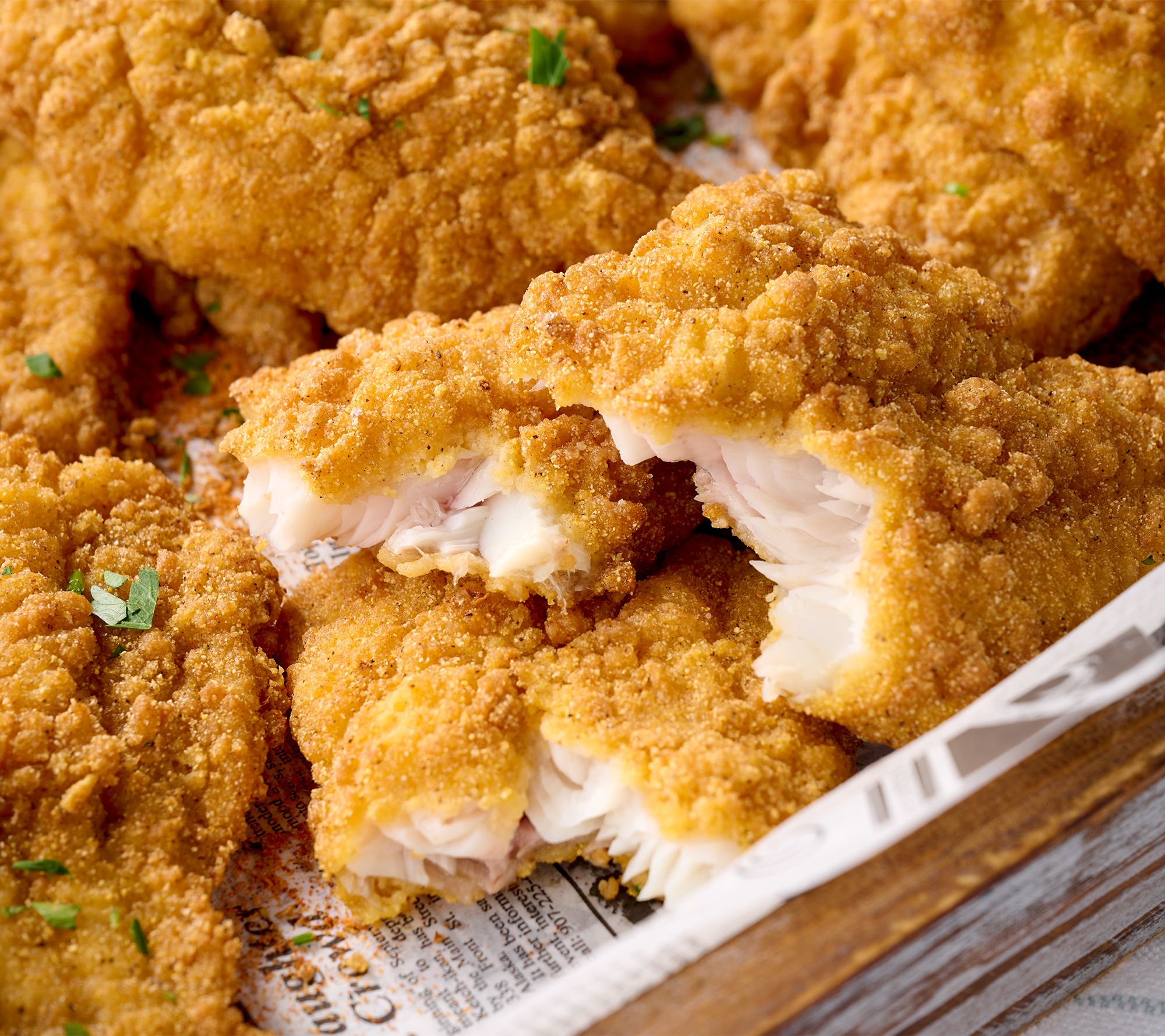 SH 8/31 Corky's BBQ 4-lbs Lightly Breaded Catfish Fillets