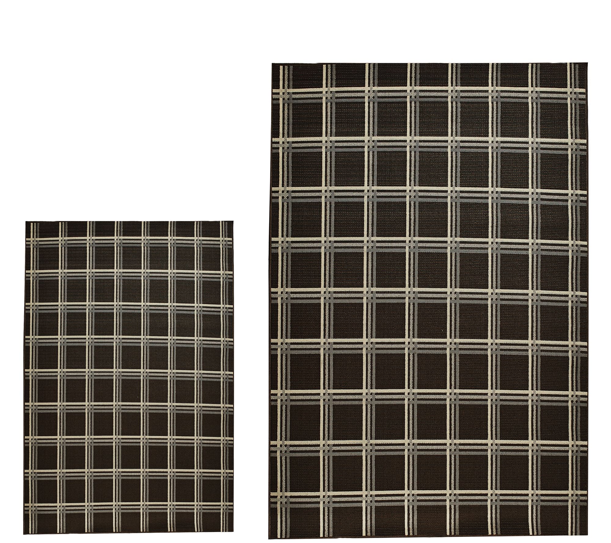 Scott Living Windowpane Plaid Indoor/Outdoor Rug - QVC.com