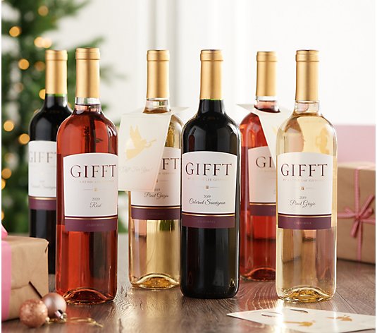 Kathie Lee Gifford Holiday GIFFT 3 or 6Btl Wine Set by VWE