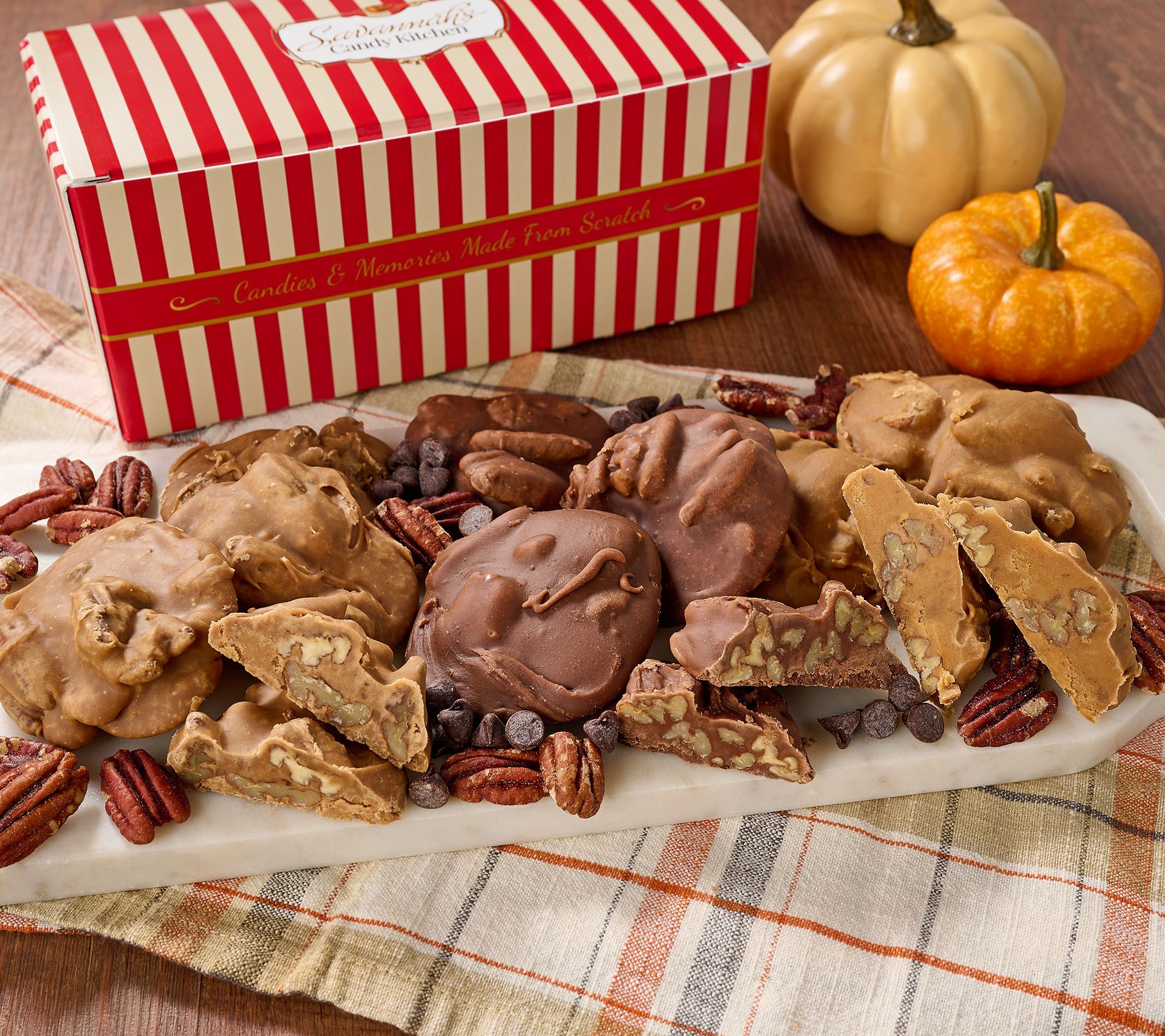 SH12/8 Savannah's Candy Kitchen (12) Pralines in Fall Flavors