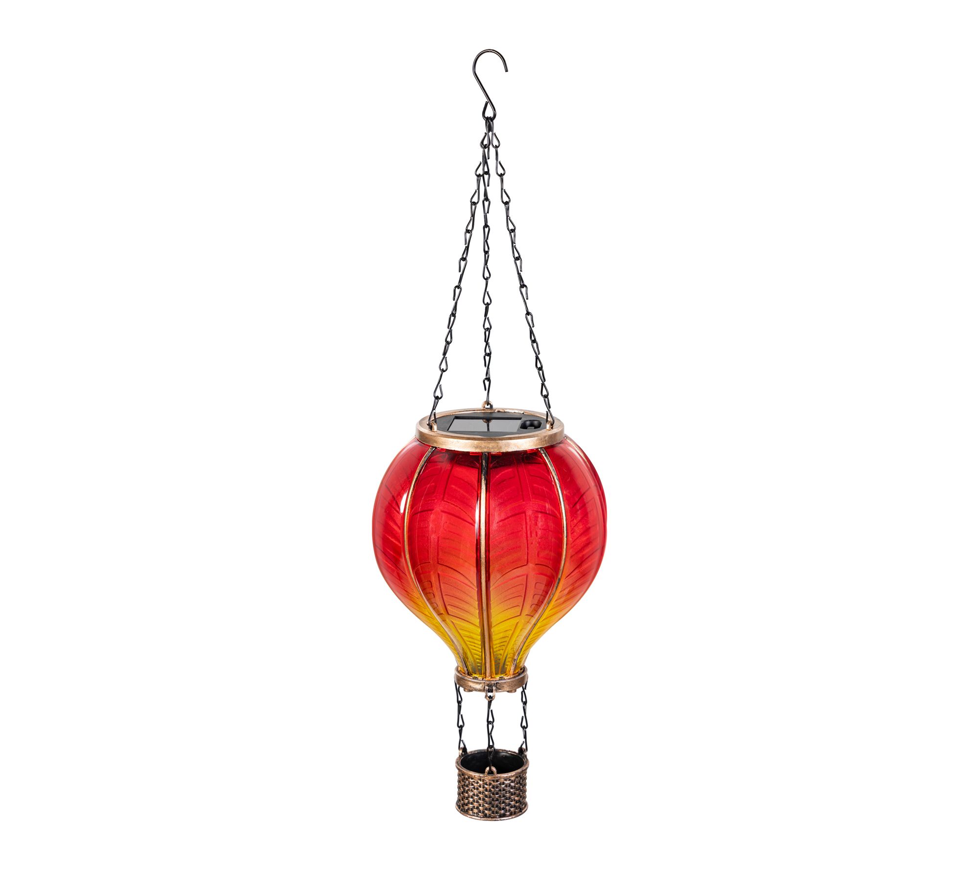 "As Is" Plow & Hearth Solar Hanging Hot Air Balloon Lantern