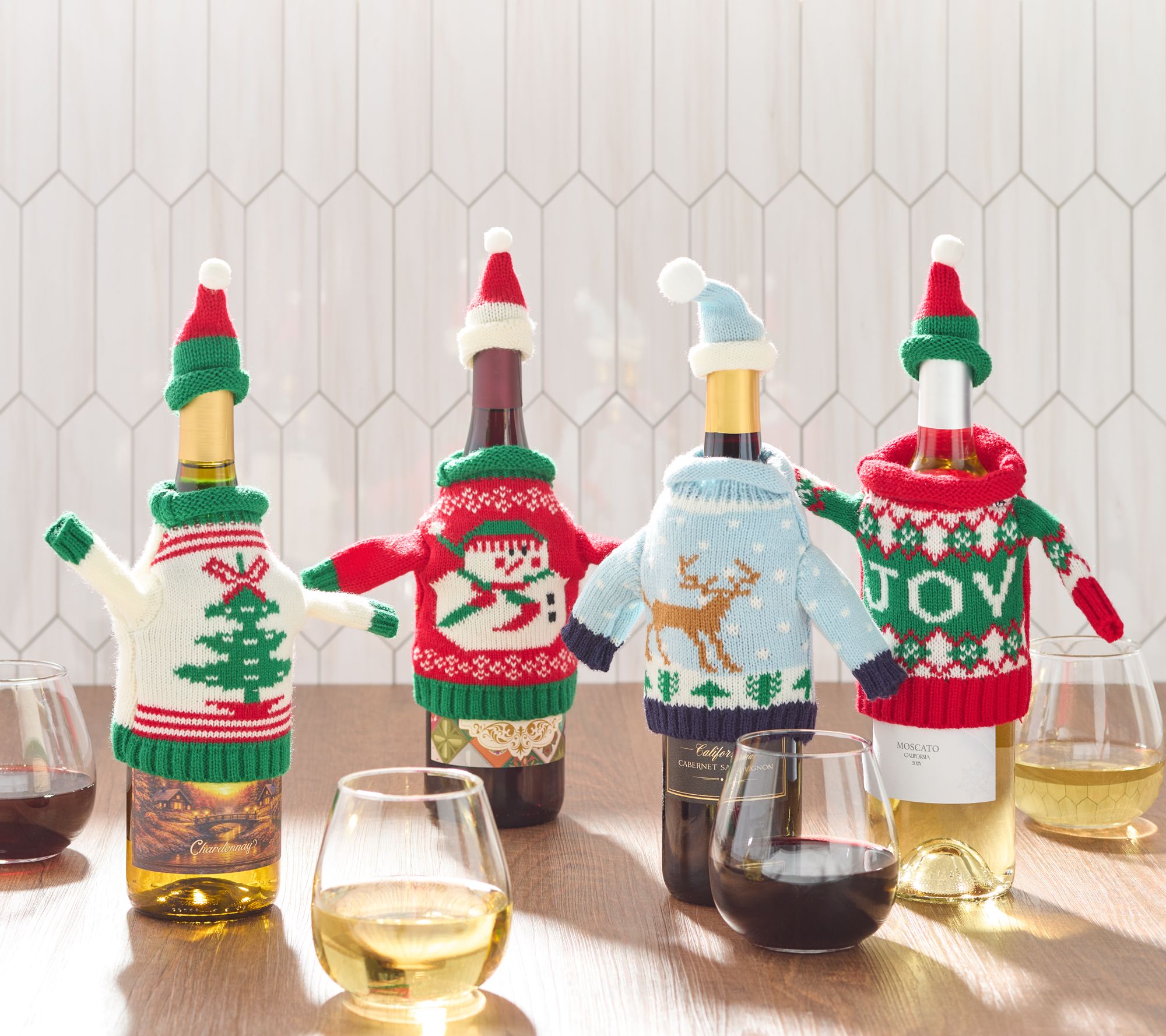 SH 11/9 Vino Voyage (12) 750ml Wines w/ Holiday Sweaters & Hats