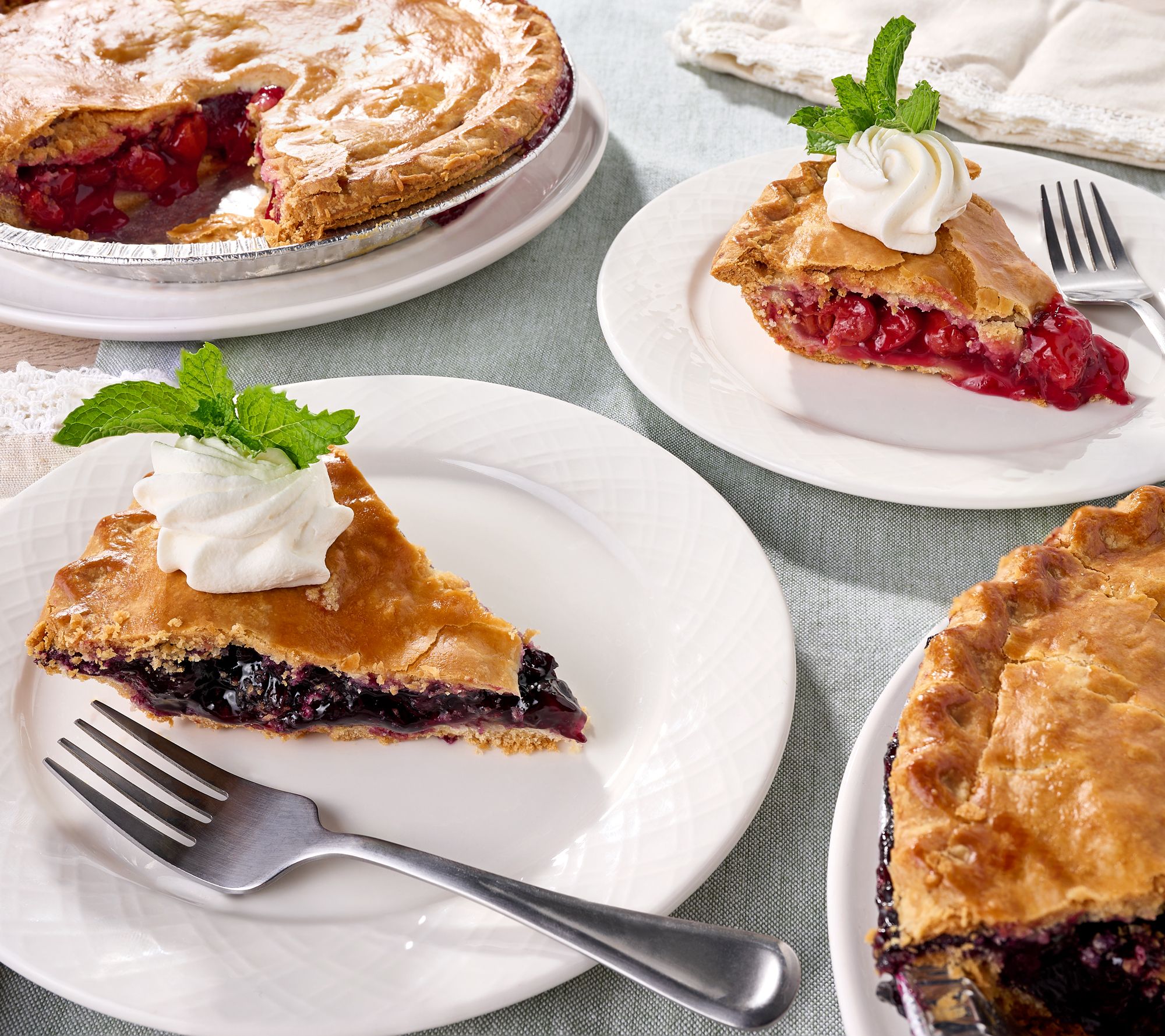 David's Cookies Set of (2) 3 lb Grande Classic Fruit Pies
