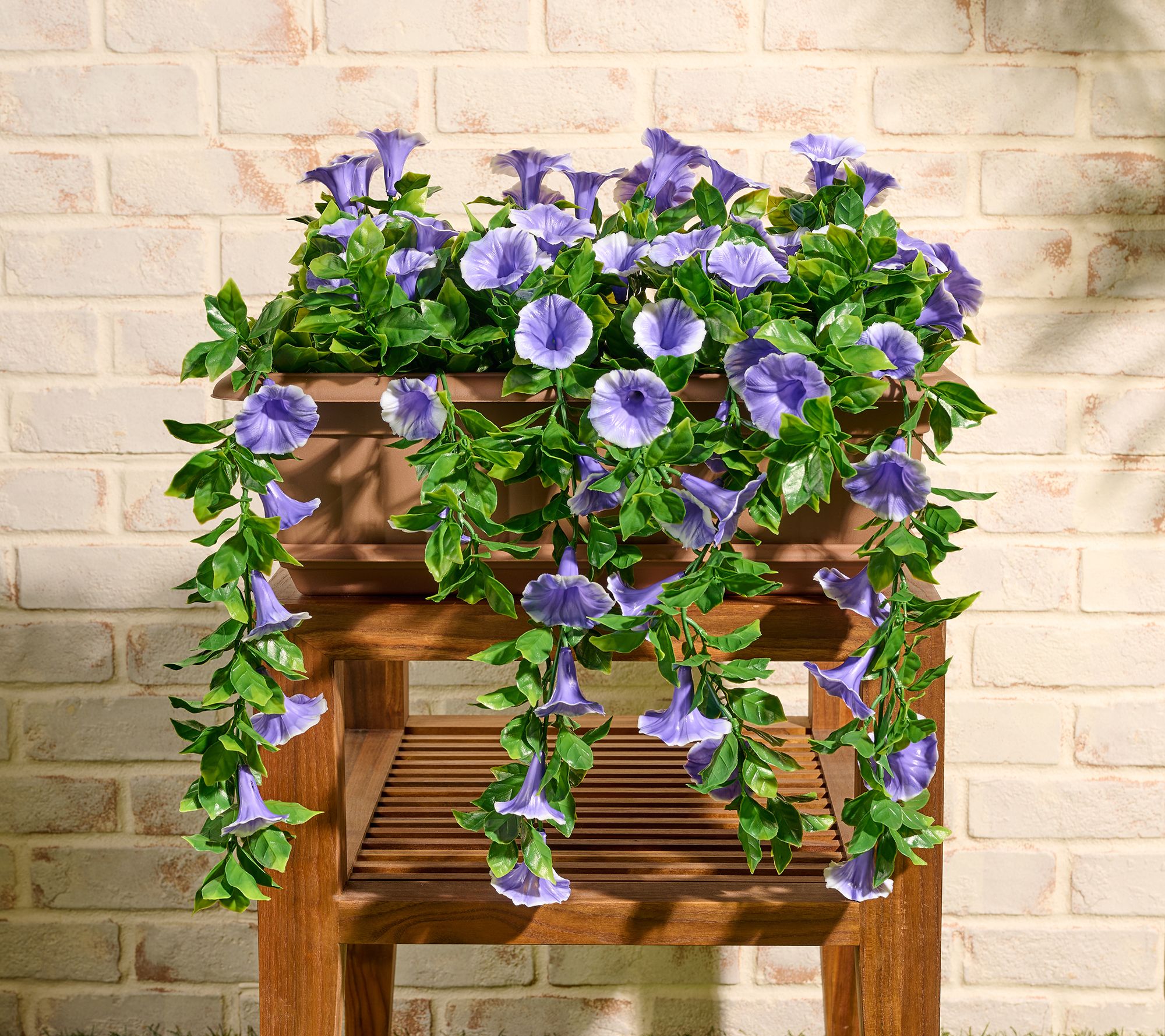 As Is Wicker Park Faux Petunia in 20" Rectangular