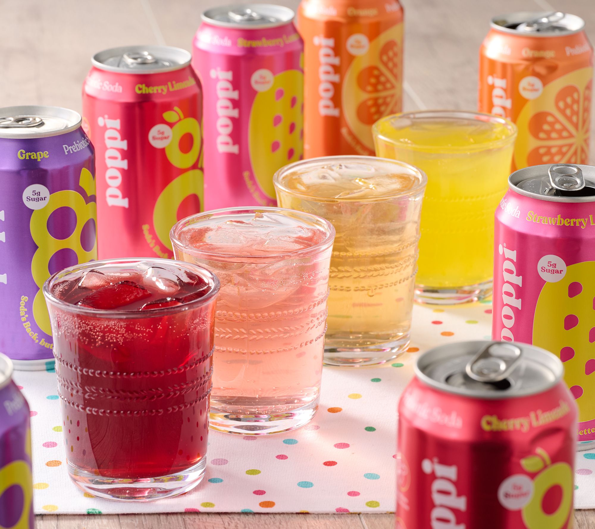 Poppi (24) 12oz Cans Soda Essentials 4-Flavor Assortment