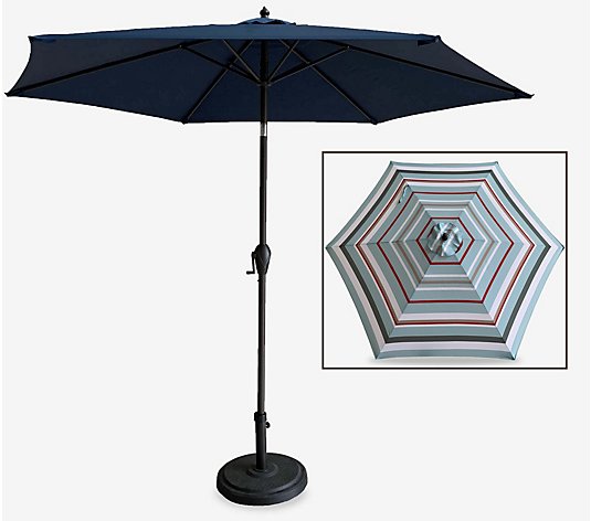 ATLeisure 9' EZ Tilt Patio Umbrella with 2 Canopies and Cover