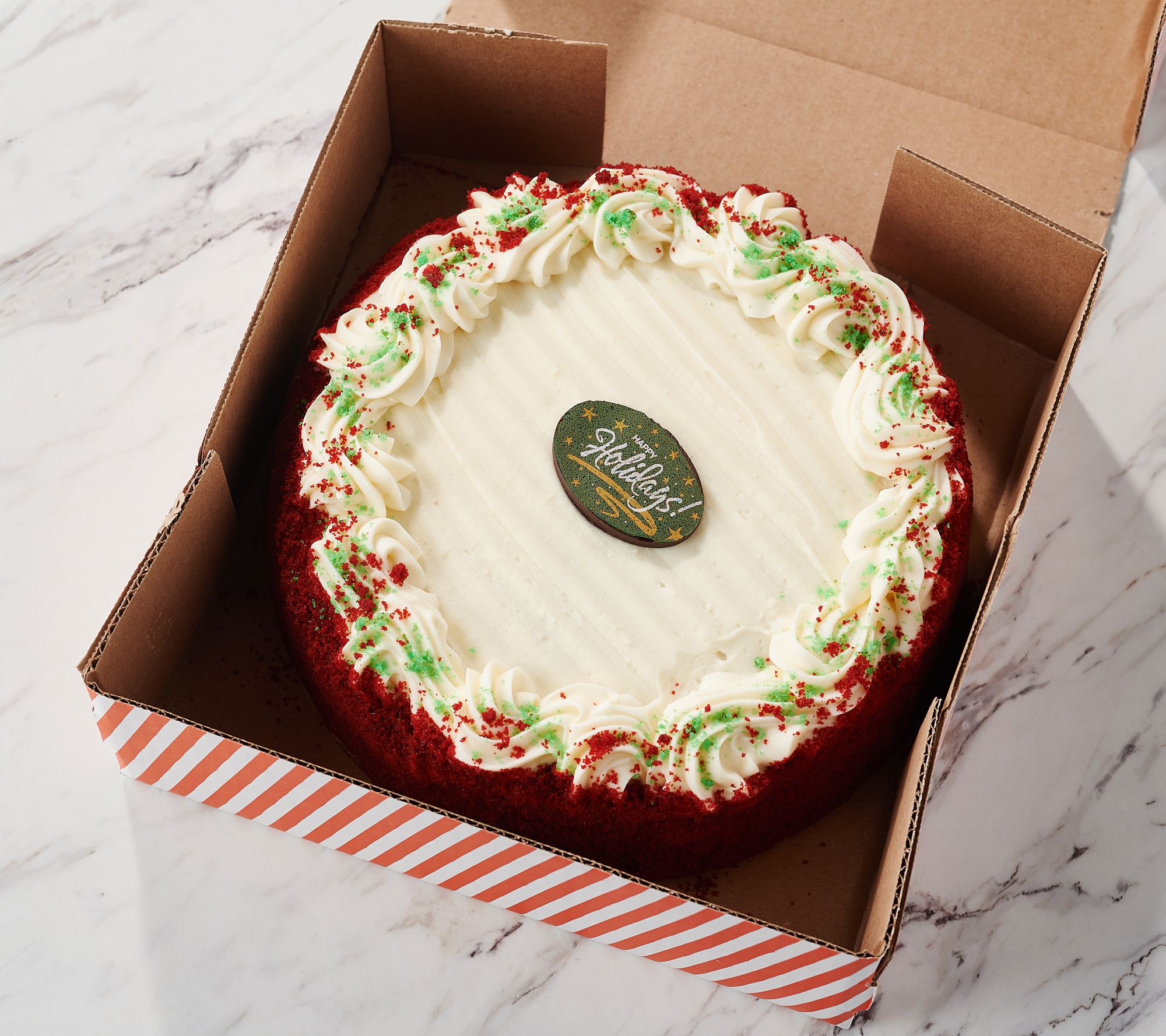 Junior's Happy Holidays 4.5lb Red Velvet Layer Cake - QVC.com
