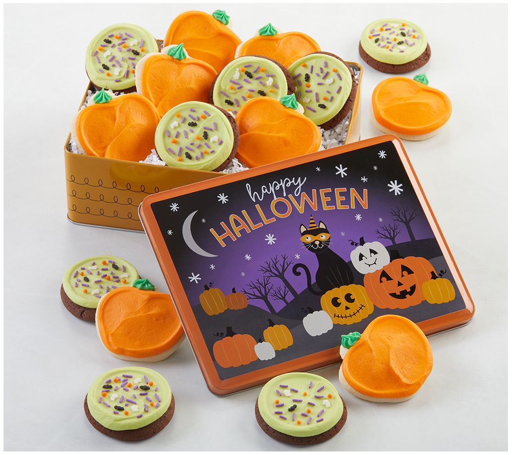 CHERYL'S 16 PC HAPPY HALLOWEEN CUTOUTS GIFT TIN