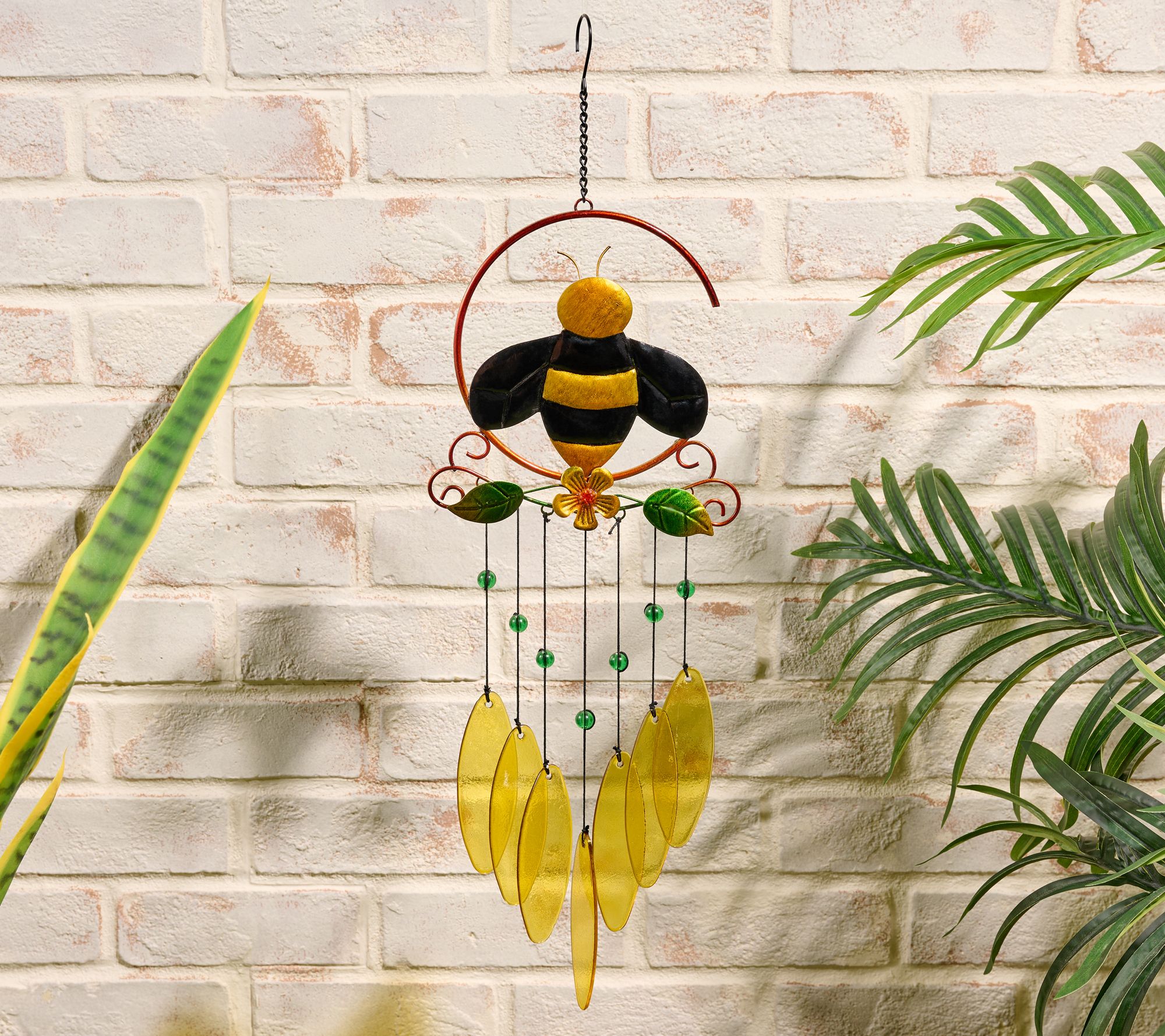 Temp-tations Outdoors Metal & Glass Garden Critter Windchime