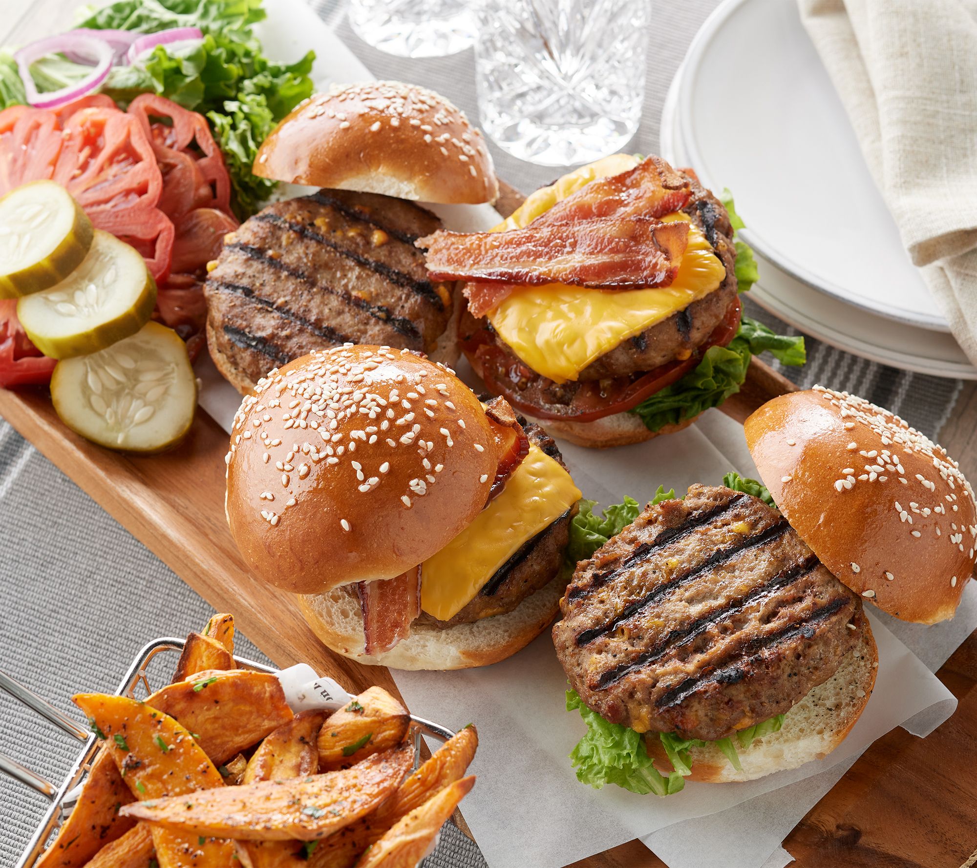 Rastelli's (20) 5.33-oz Black Angus Bacon Cheddar Beef Burgers