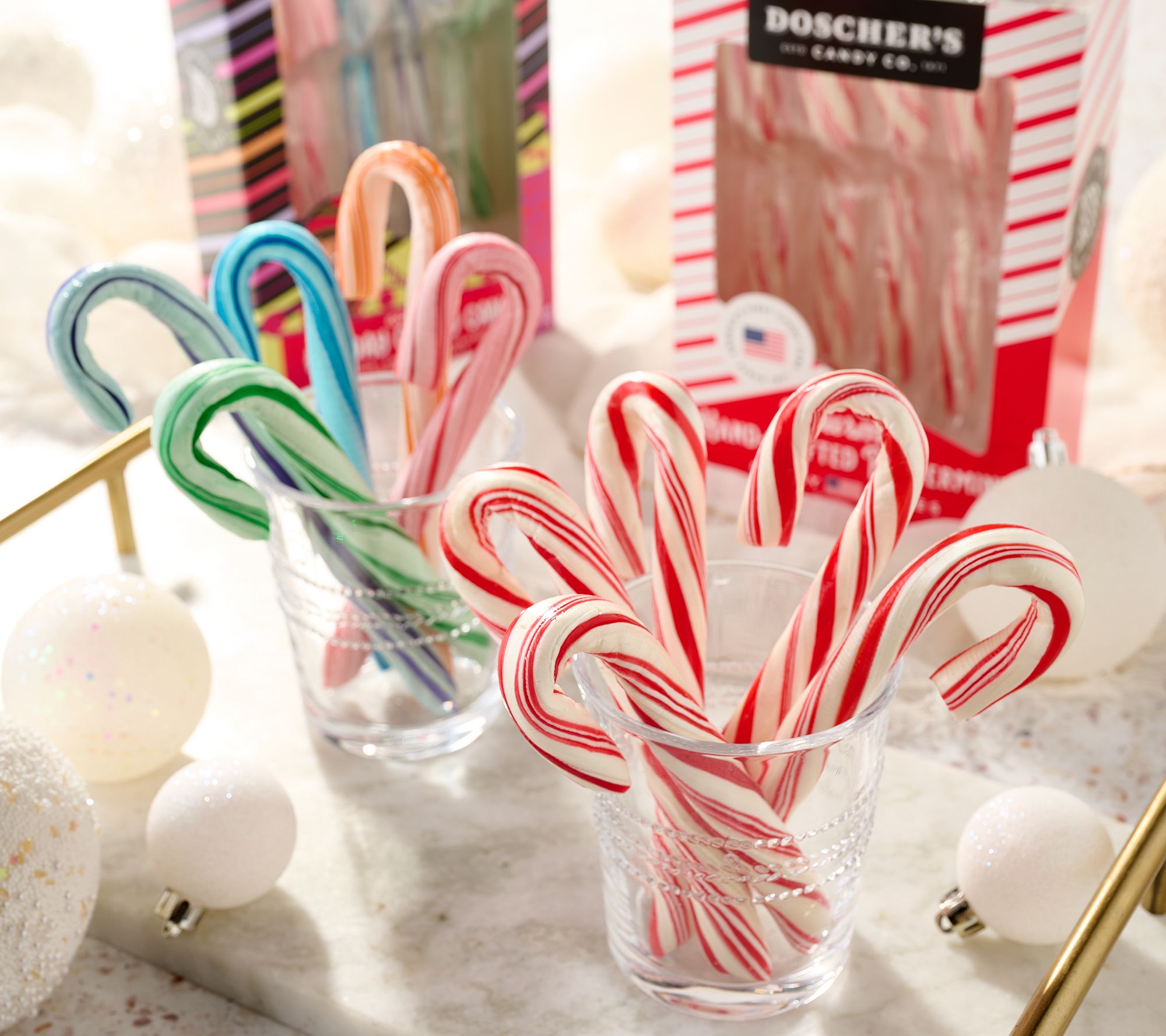 Doscher's (4) 5pc Boxes of Hand-Crafted Candy Canes
