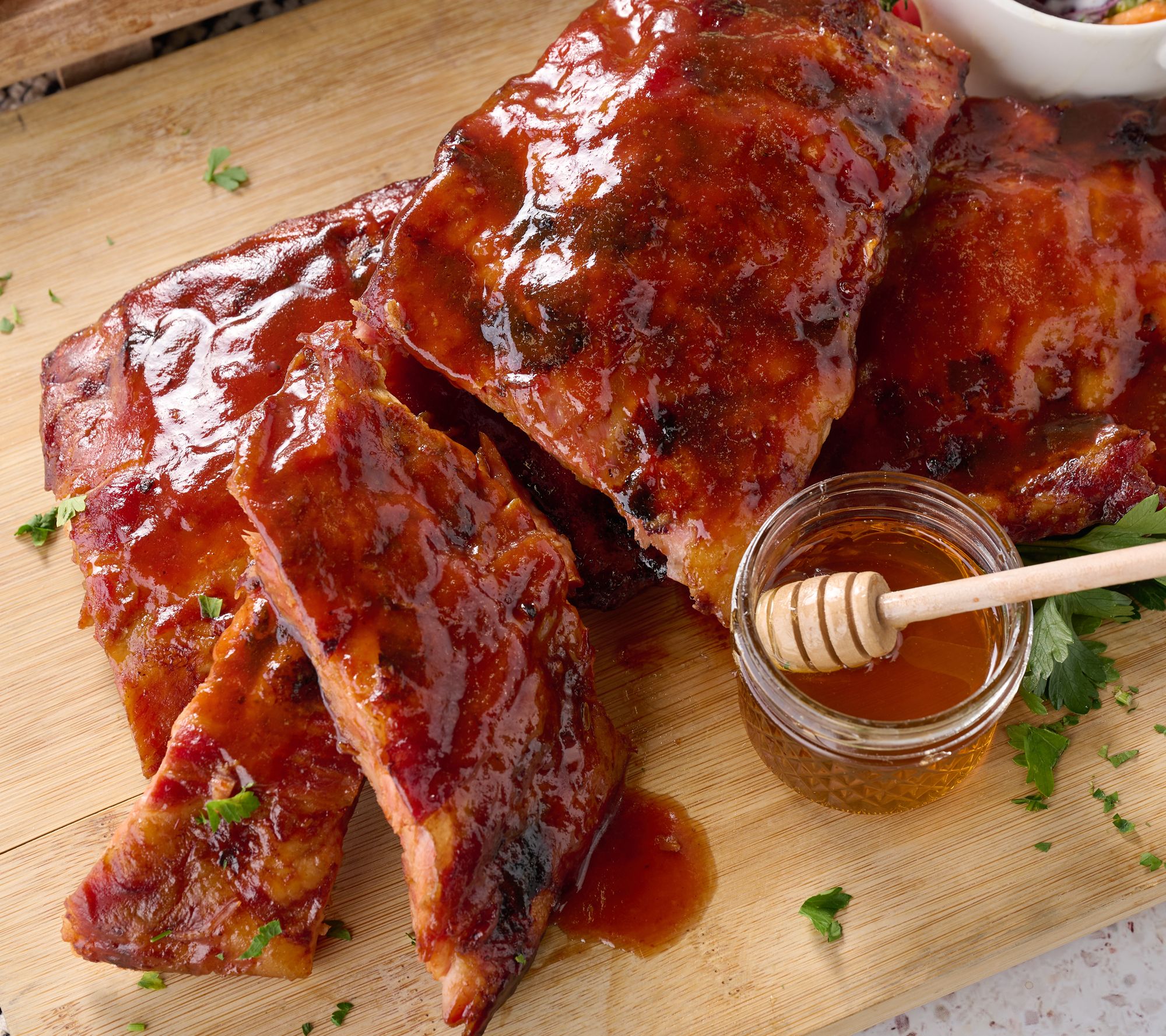 Corky'ss BBQ (2) 2-lbs Honey or Apple BBQ Baby Back Ribs