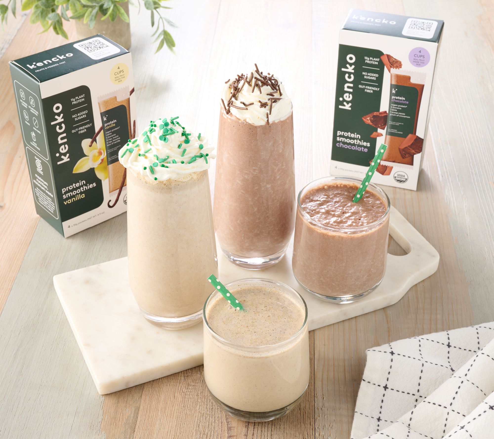 Kencko 16 Single Serve Protein Packed Smoothie Mixes