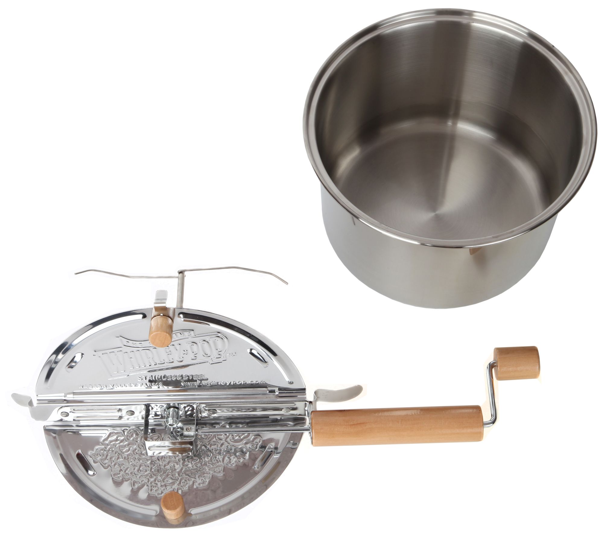 Wabash Valley Farms Silver Metal Gear Whirley Pop Stovetop Popcorn Popper  Caramel Creation Kit