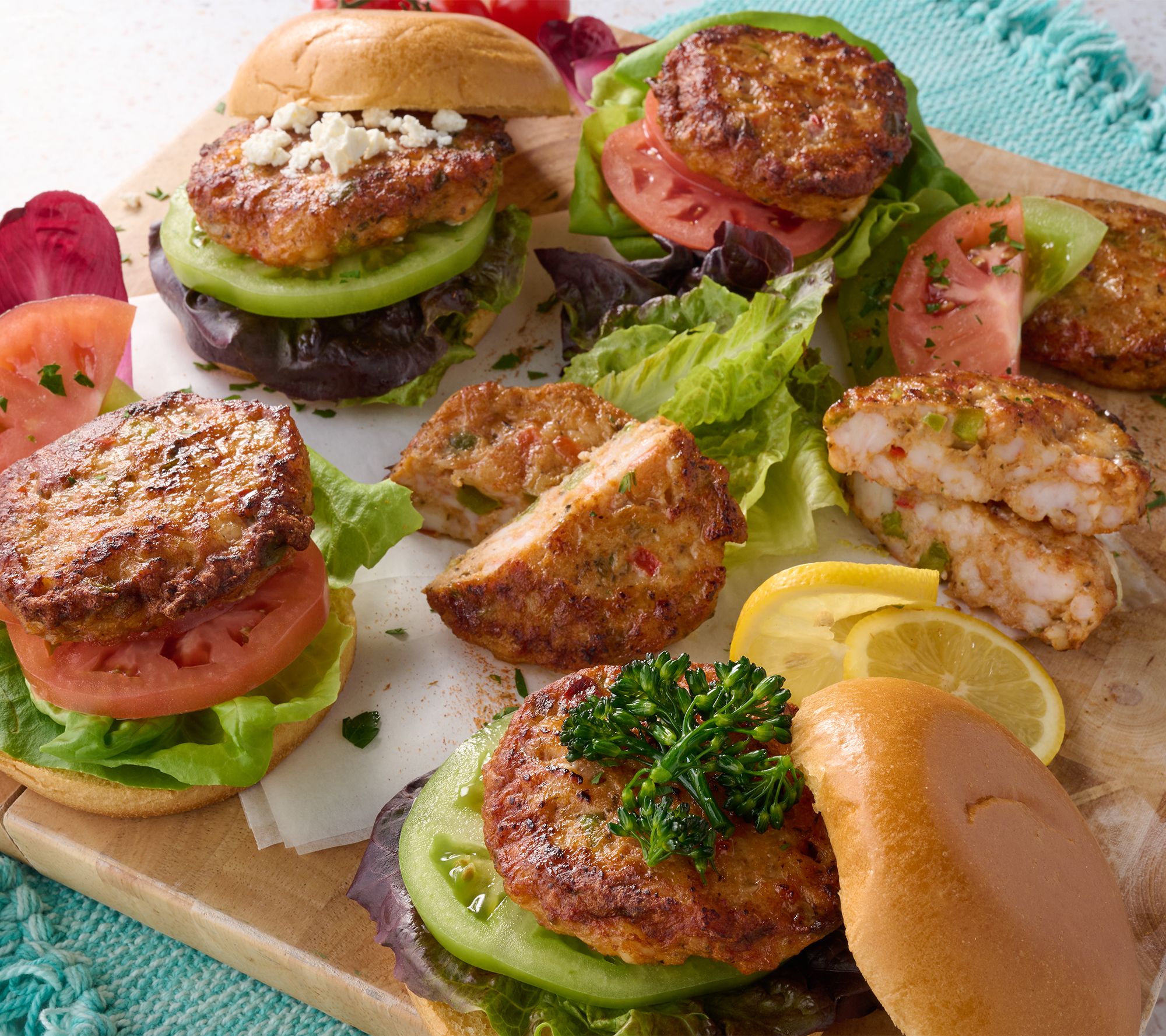 SH 8/31 Prime Shrimp (10) 4.oz. Premium Shrimp Burgers