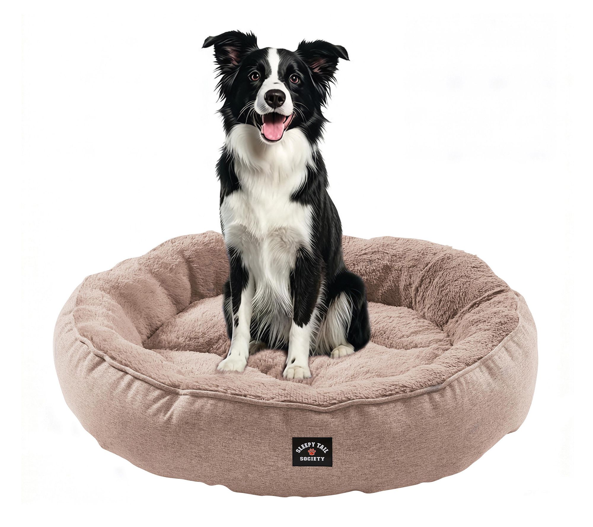 Sleepy Tail Society 30" Fluffy Round Pet Bed