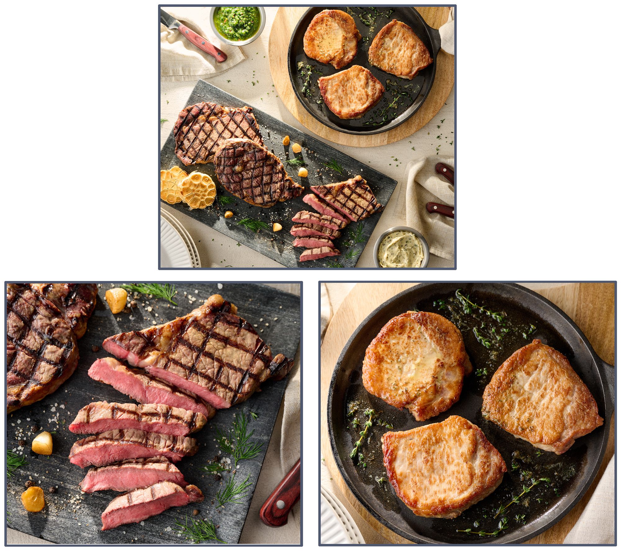 Rastelli's Choice Of Black Angus Beef Or Premium Pork Ribeye Steaks ...