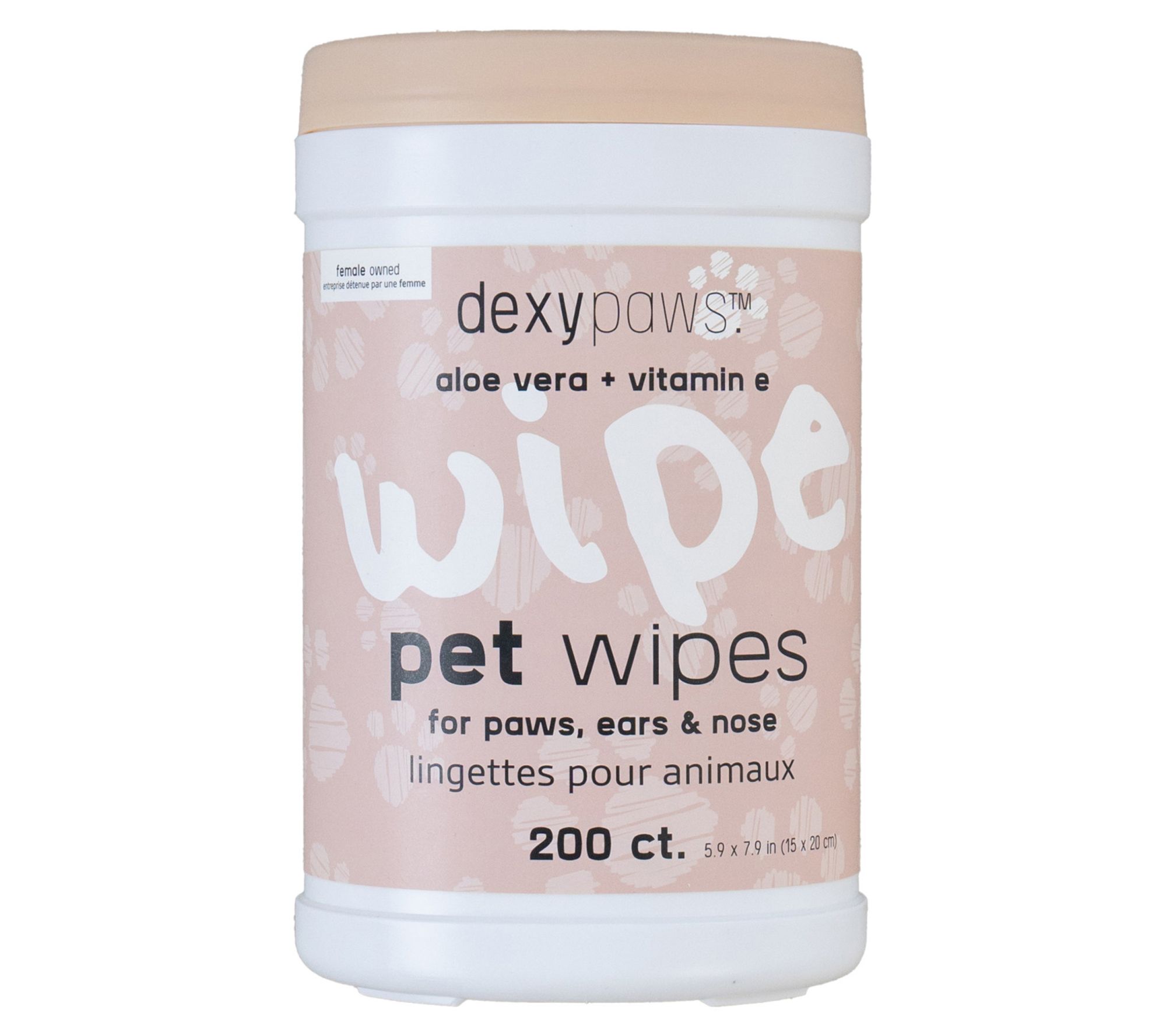 Dexypaws Pet Cleansing Wipes Canister - 200ct