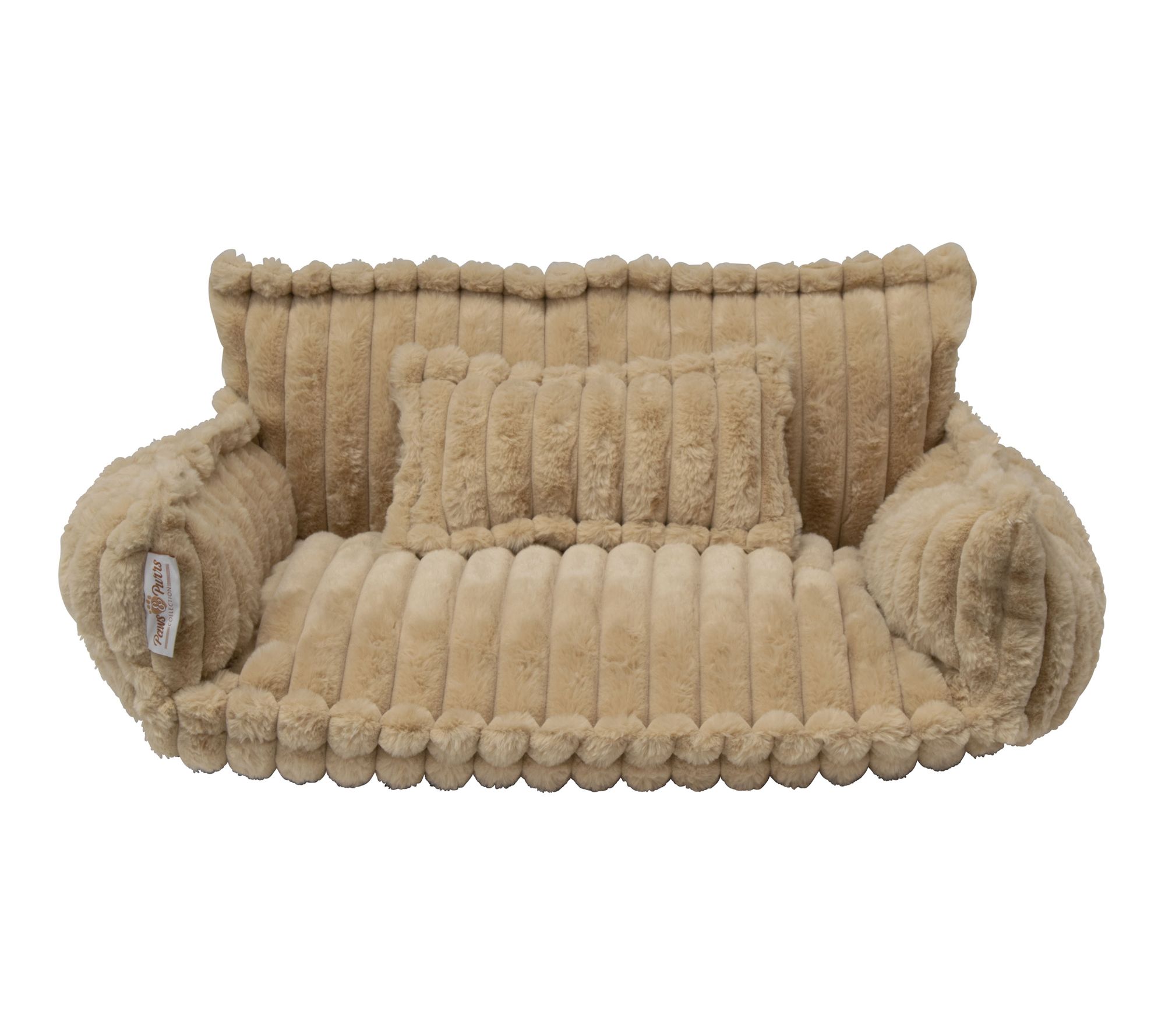 Paw & Purrs Grooved Pet Bed for Small to MediumDogs or Cats