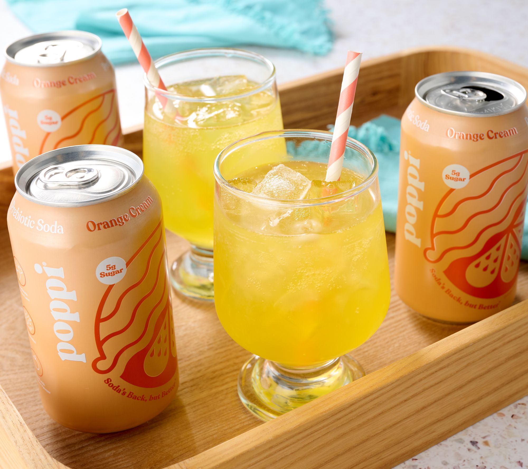 Poppi (15) 12oz Cans 5g Sugar Orange Cream Soda