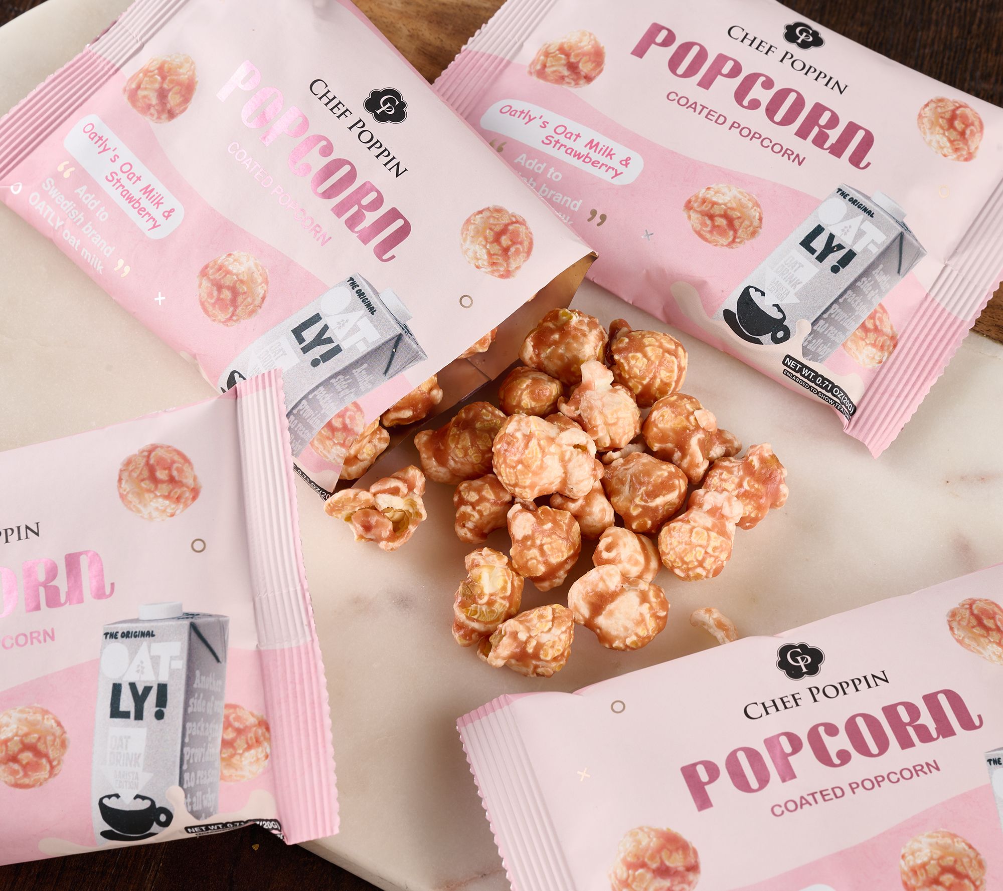 Chef Poppin (15) Grab & Go Gourmet Coated Popcorn Bags