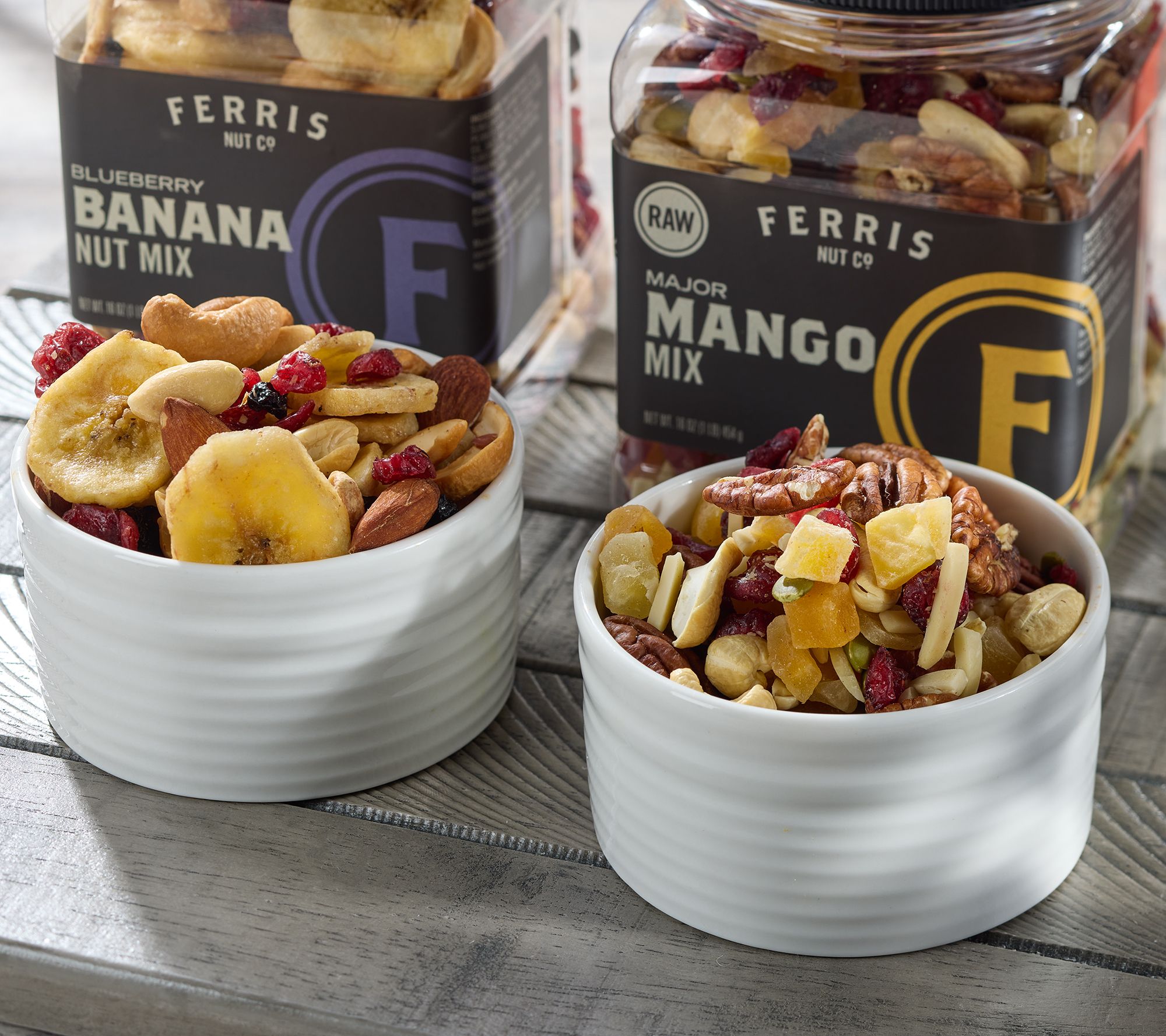 Ferris Nut Co (2) 16-oz Jars Vacation Vibes Fruit & Nut Mixes