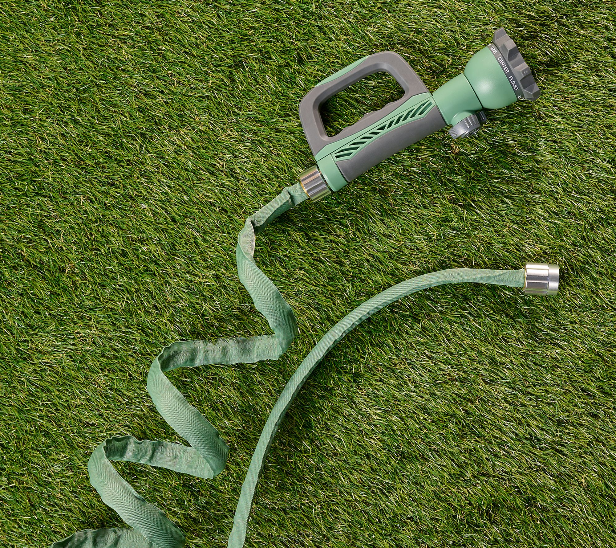 Bernini 40' Expanding Fabric Garden Hose with Easy Grip Nozzle