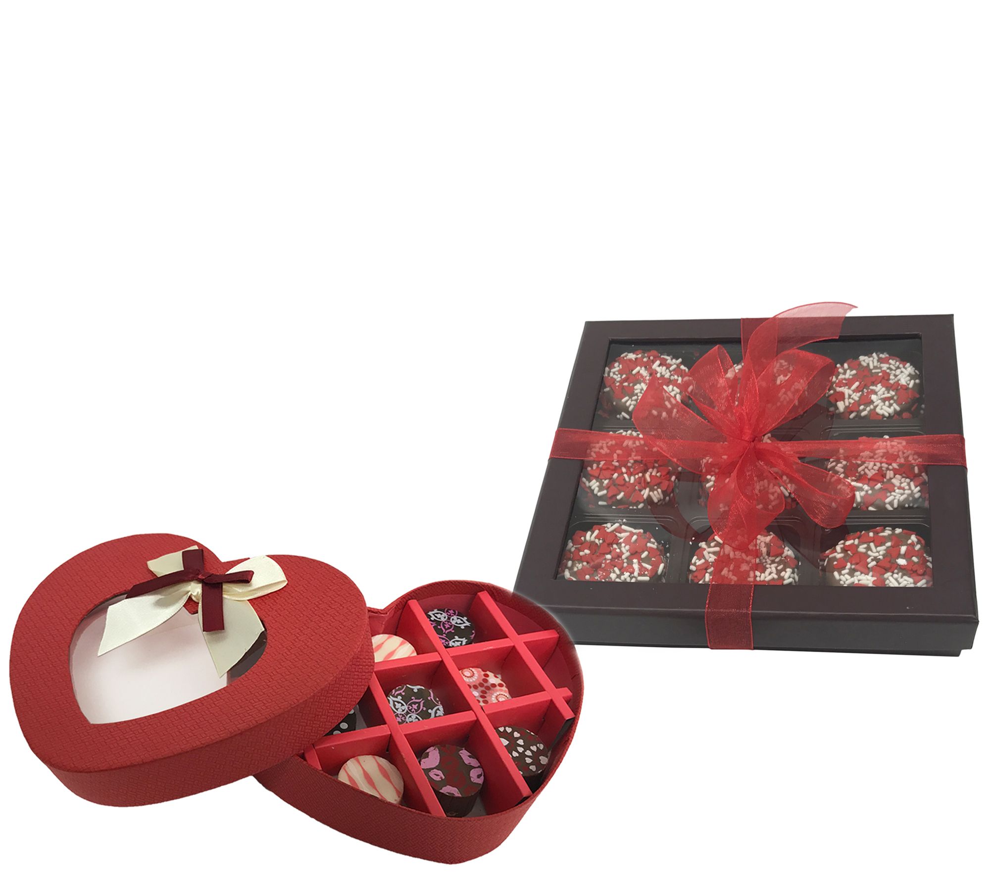 Chocolate Works Valentine's Day Heart Box Artisan Gift Tower - QVC.com